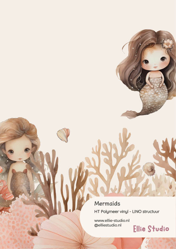 Muursticker staal - Mermaids