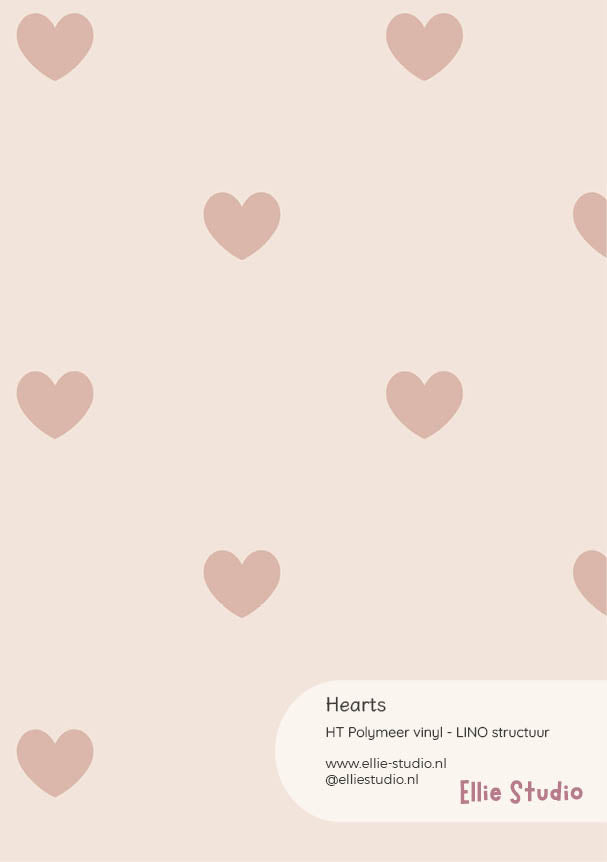 Muursticker staal - Hearts