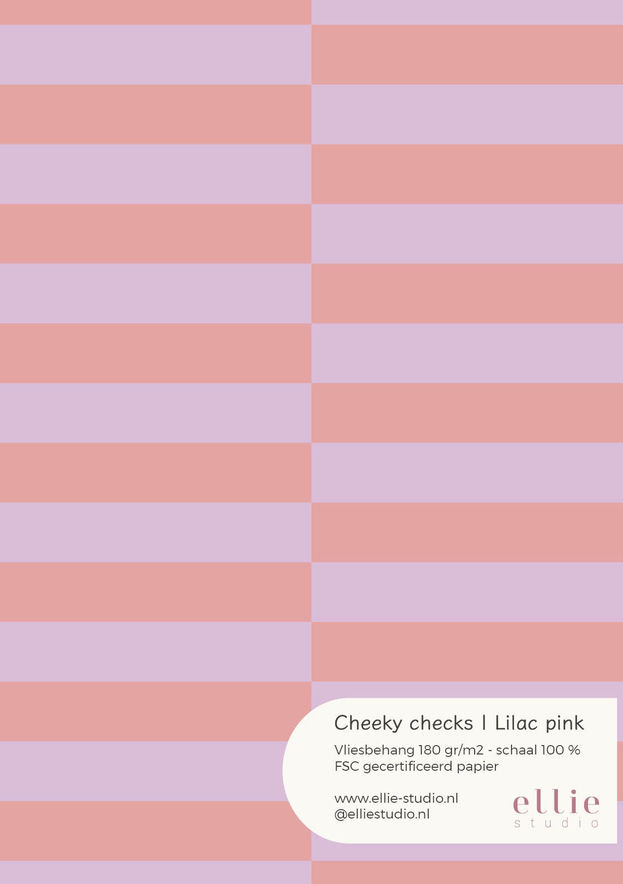 Behangstaal Cheeky Checks - lilac pink