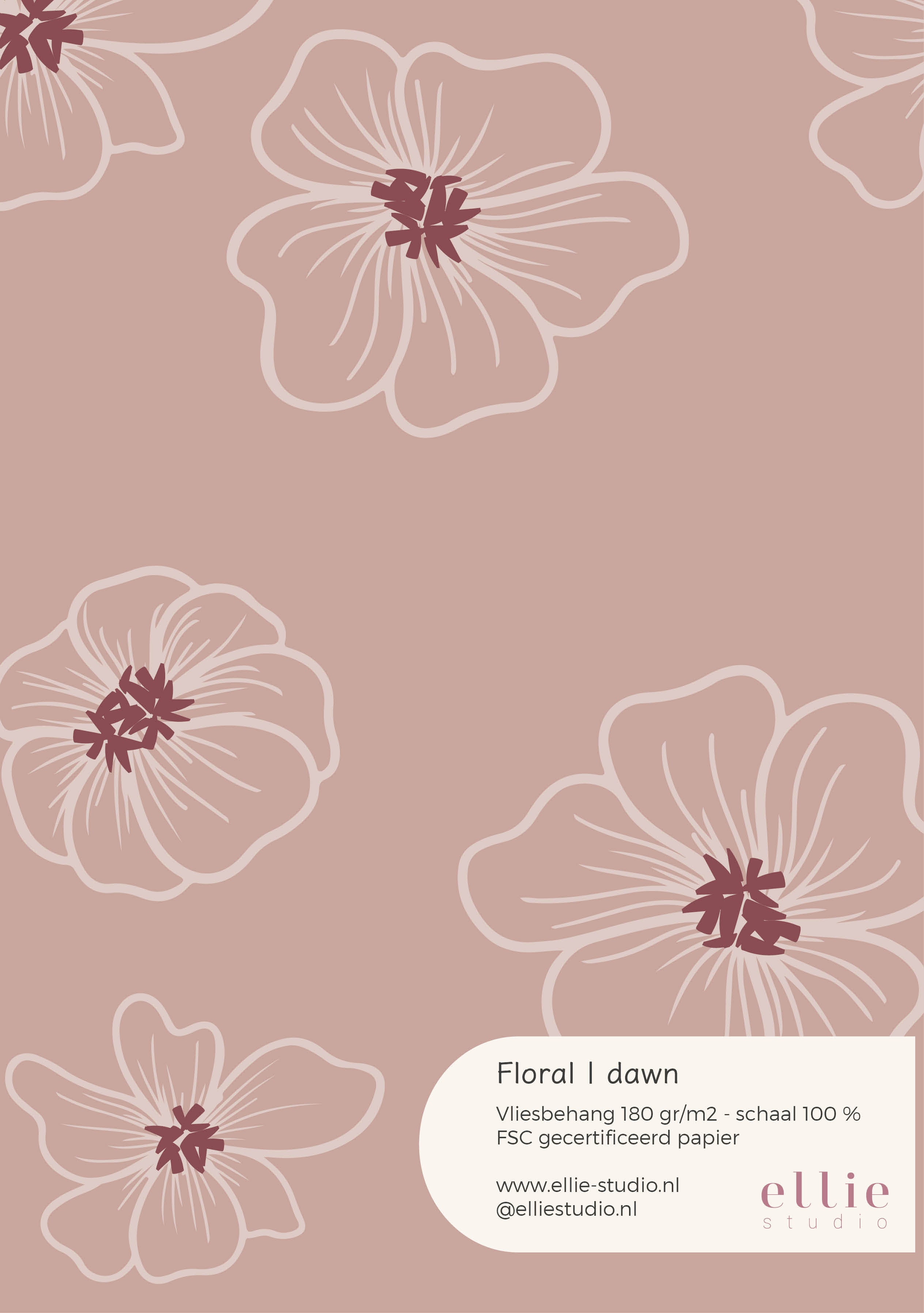 Wallpaper sample Floral - dawn