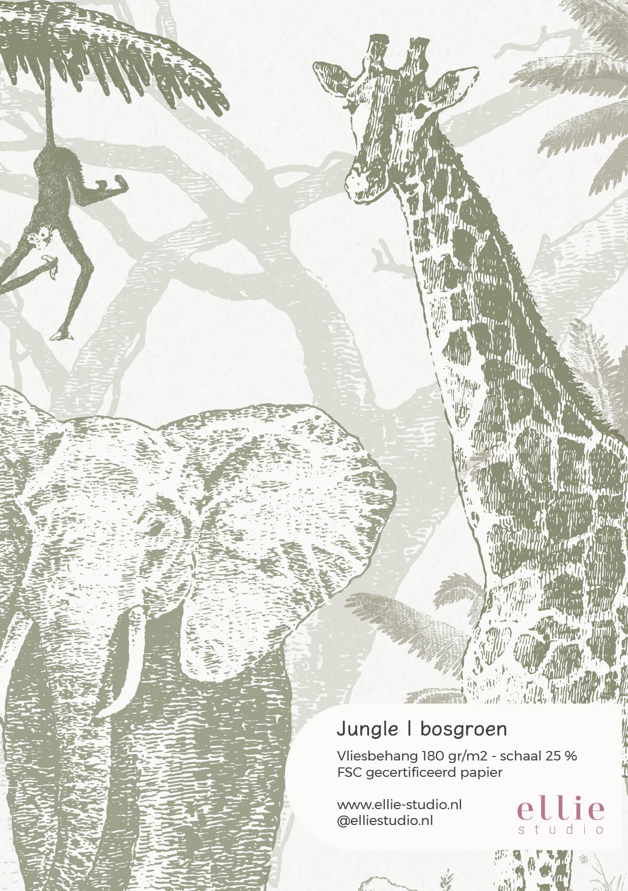 Behangstaal Jungle - bosgroen