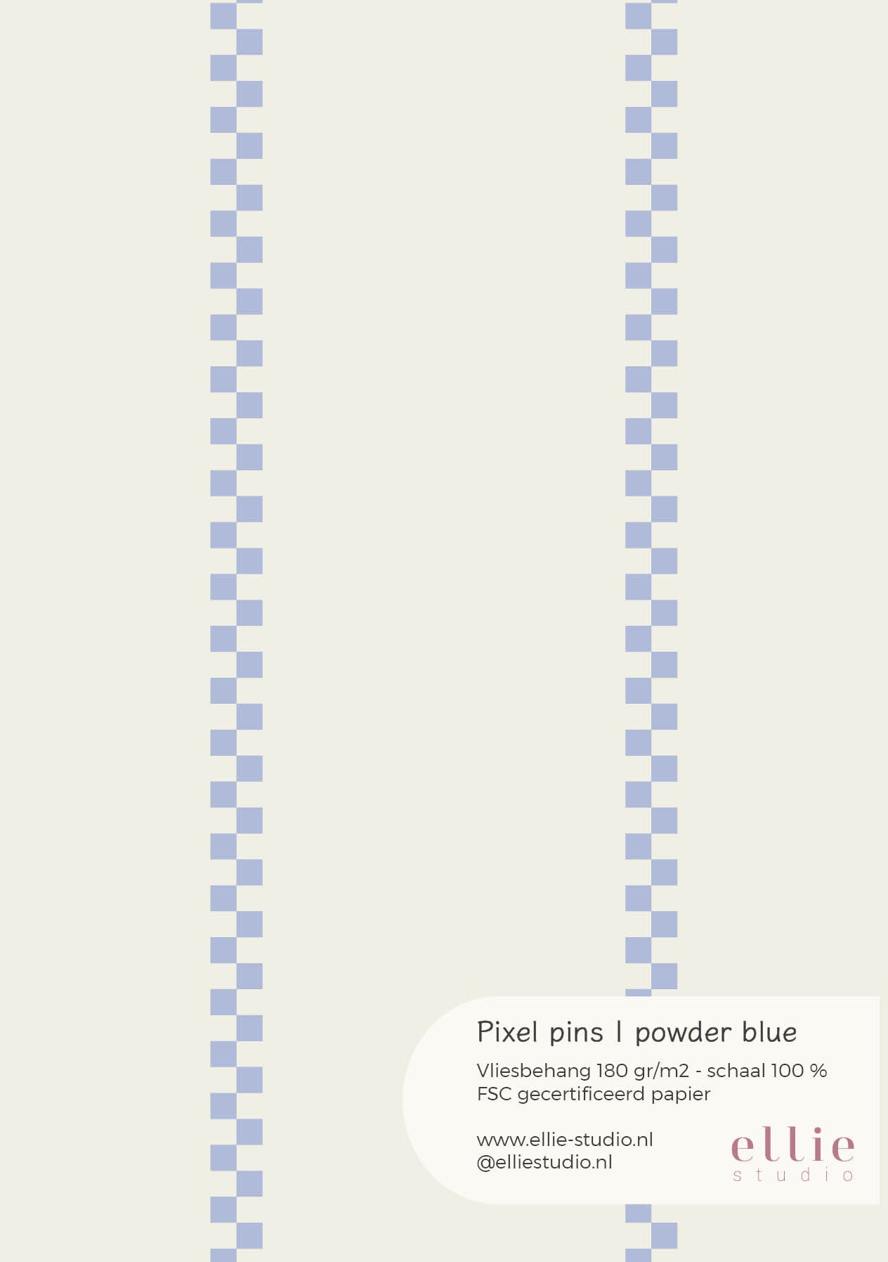 Wallpaper sample Pixel Pins - powder blue