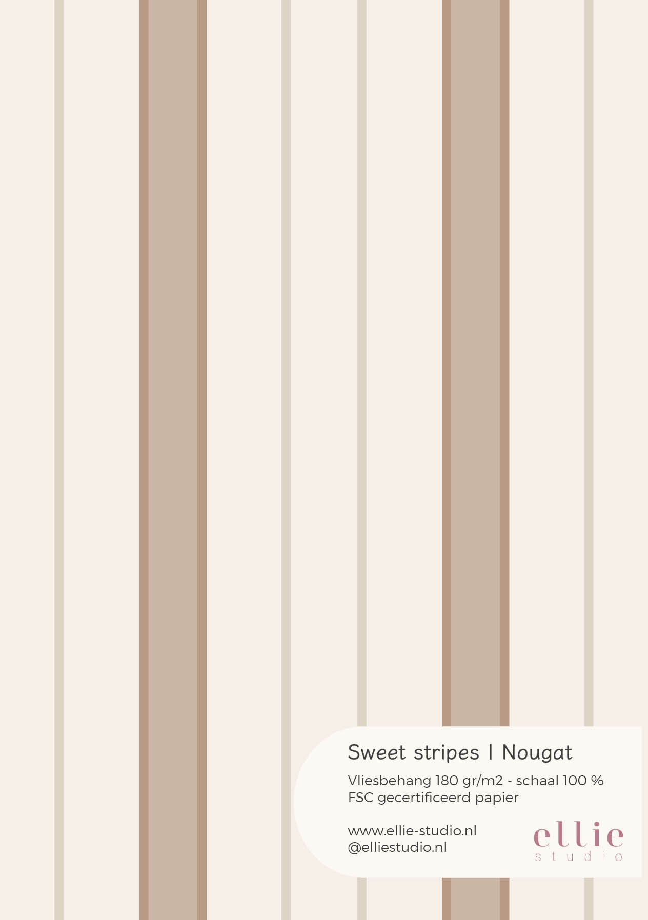 Behangstaal Sweet Stripes - nougat