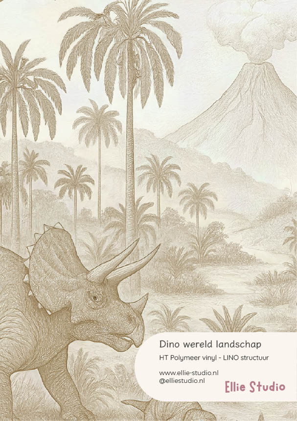 Steel wall sticker - Dino world landscape