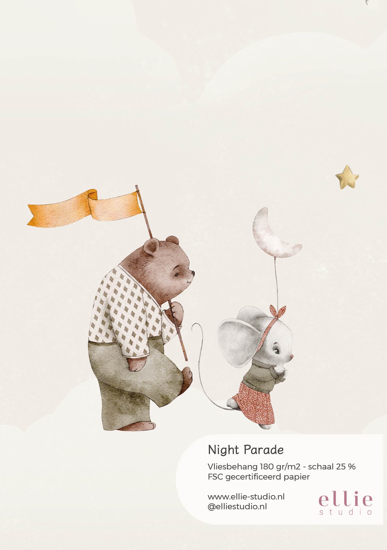 Behangstaal Night Parade