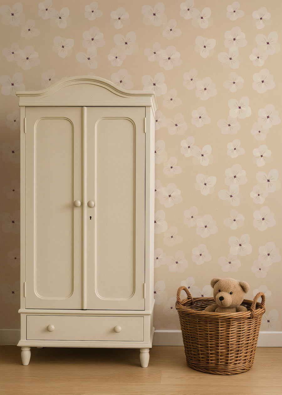 Wallpaper Soft Bloom - butter