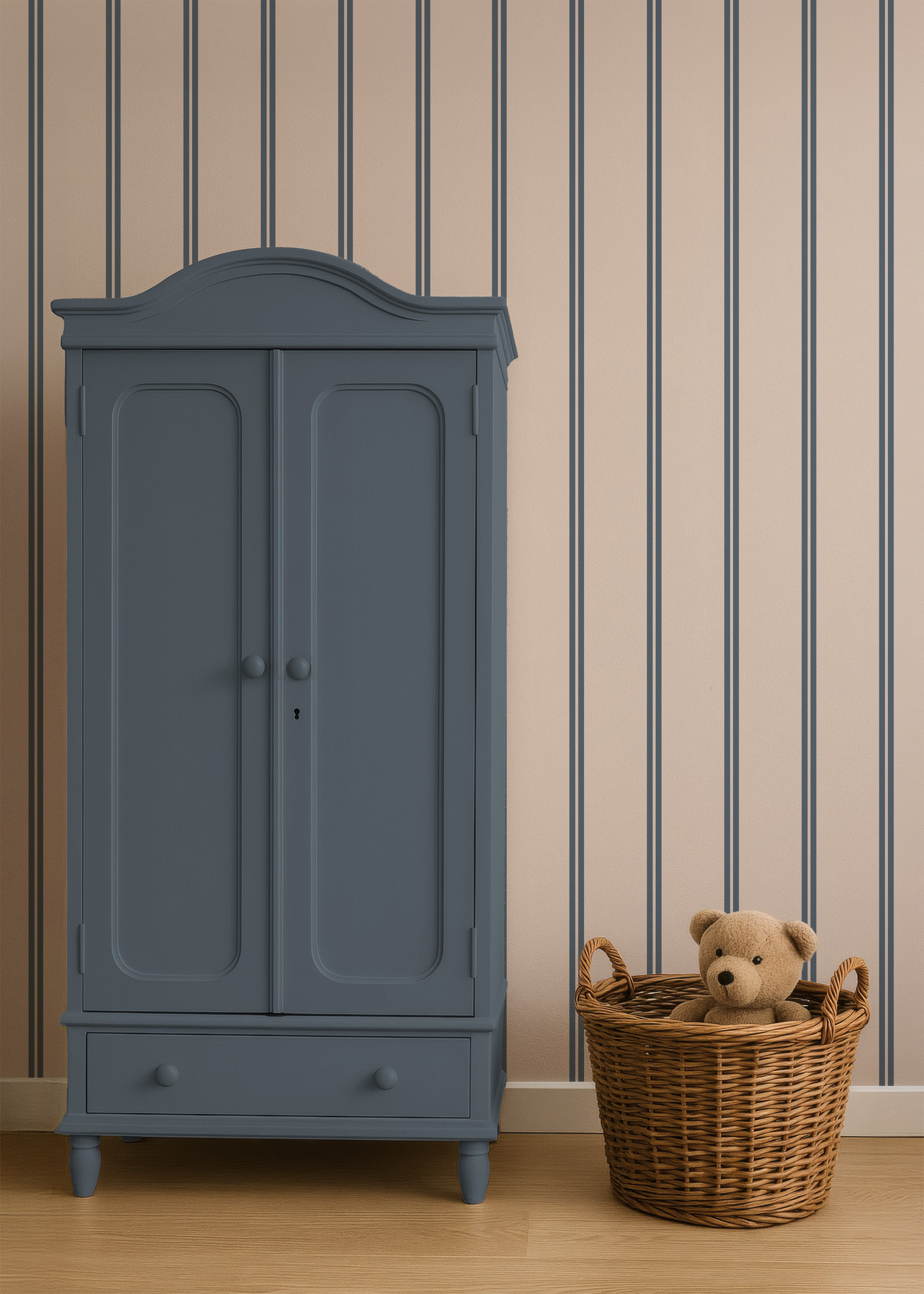 Wallpaper Twisty Twins - sky blue