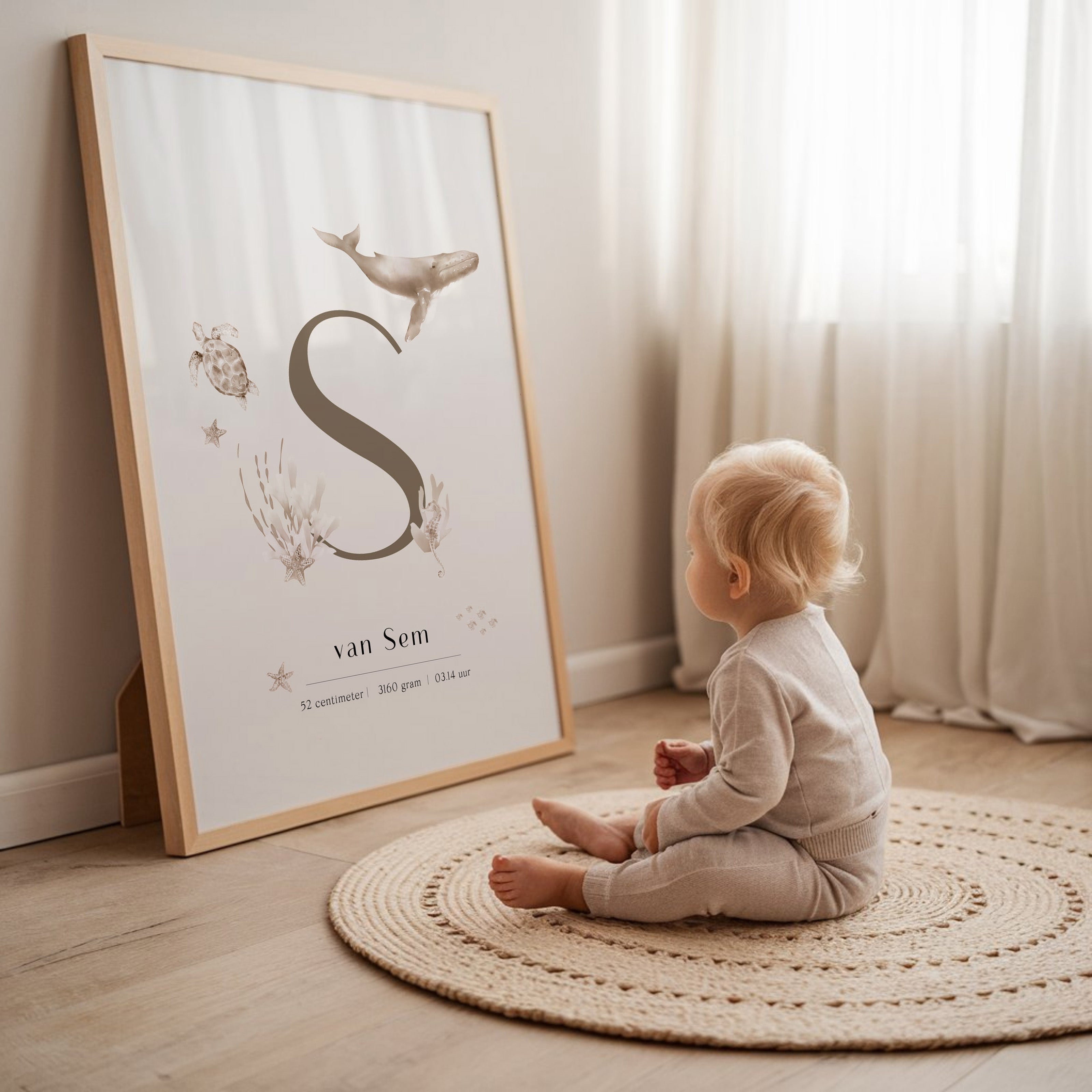 Geboorteposter Onderwaterwereld