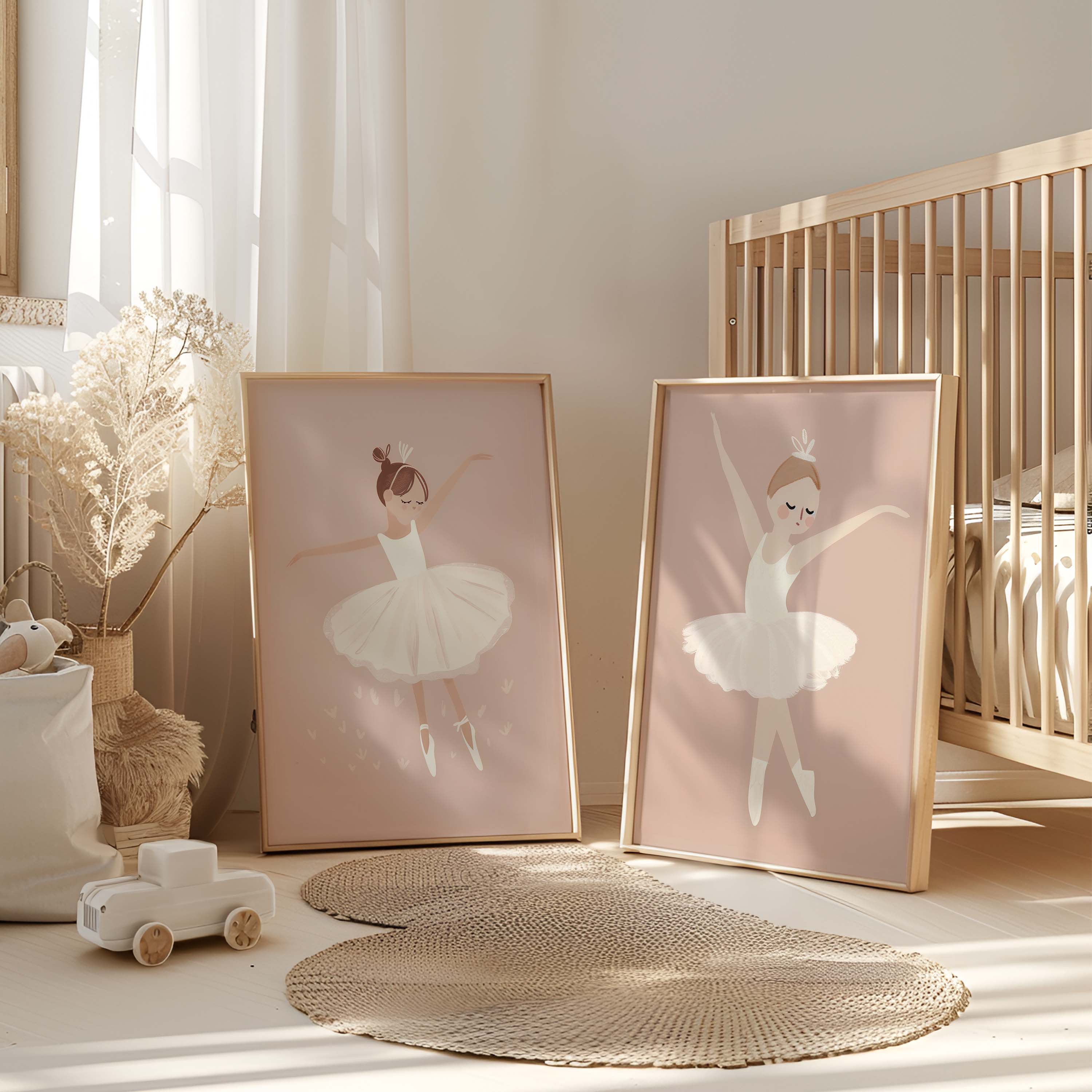 Kinderkamer print - Roze Ballerina #2