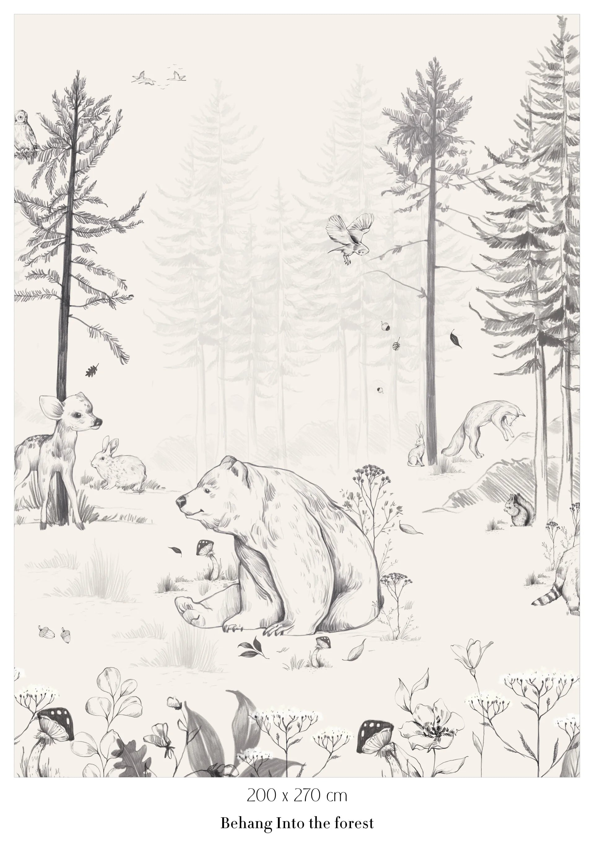 Collage wallpaper Into the Forest