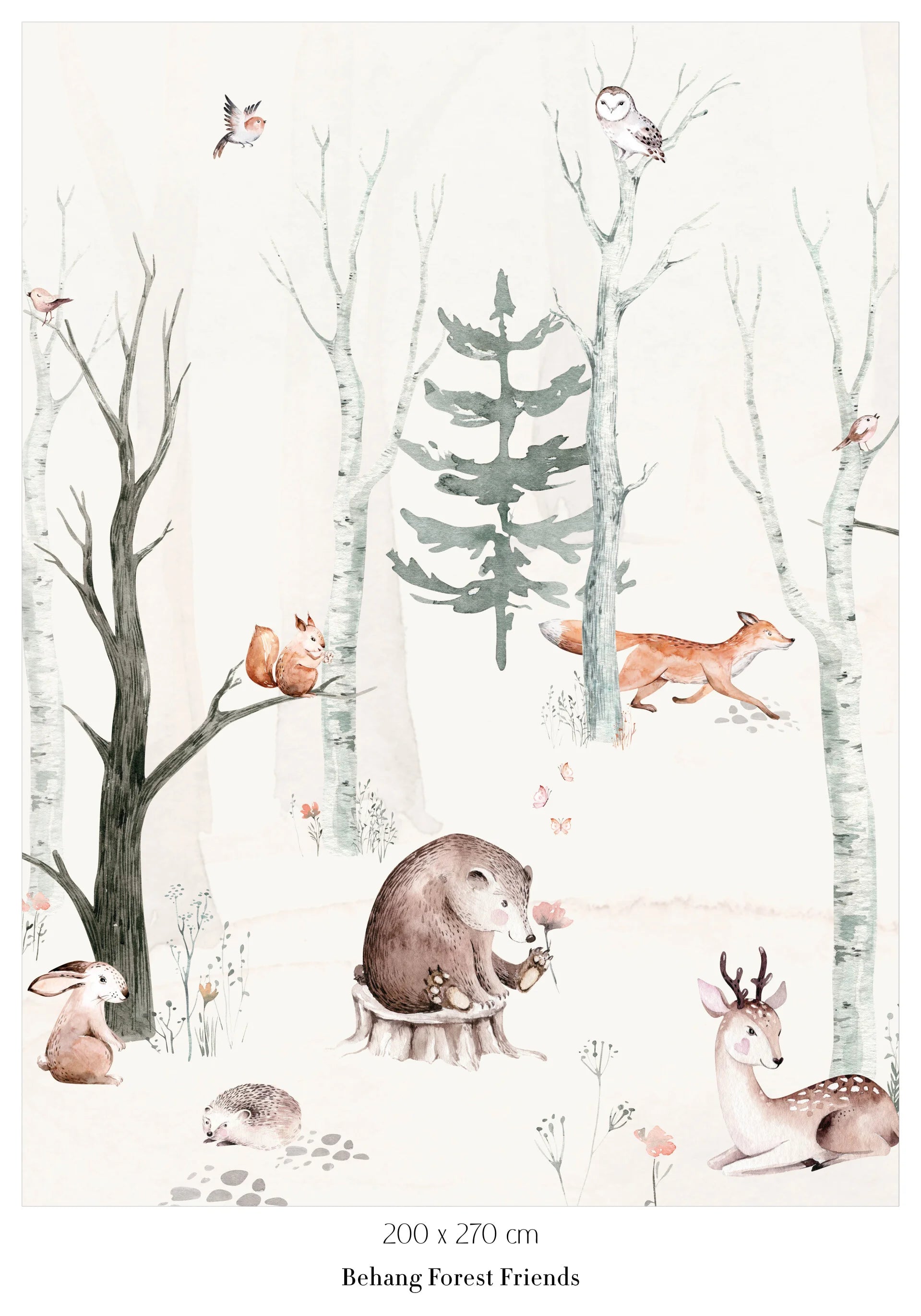 Collage wallpaper Forest Friends