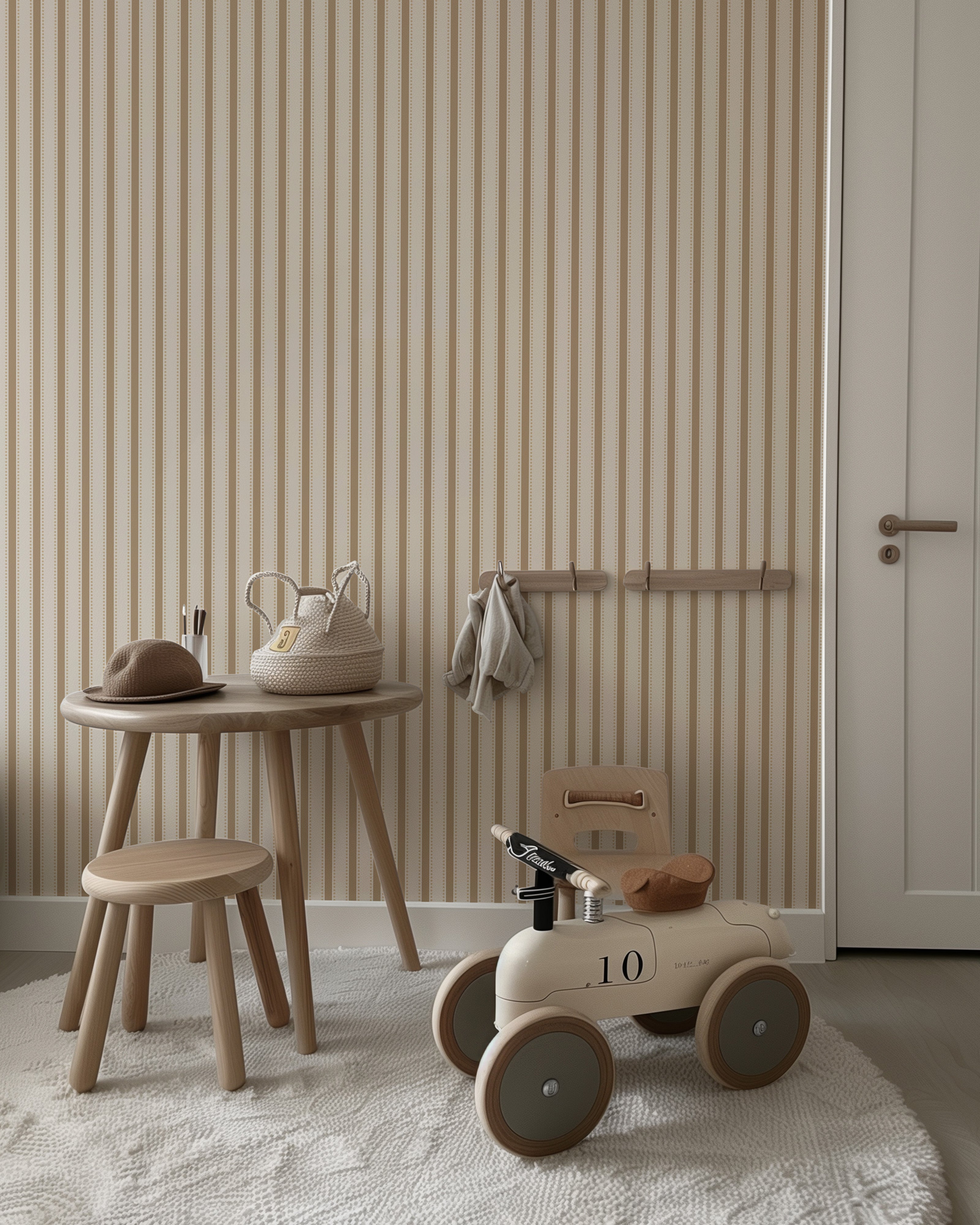 Wallpaper Stripes - chocolate