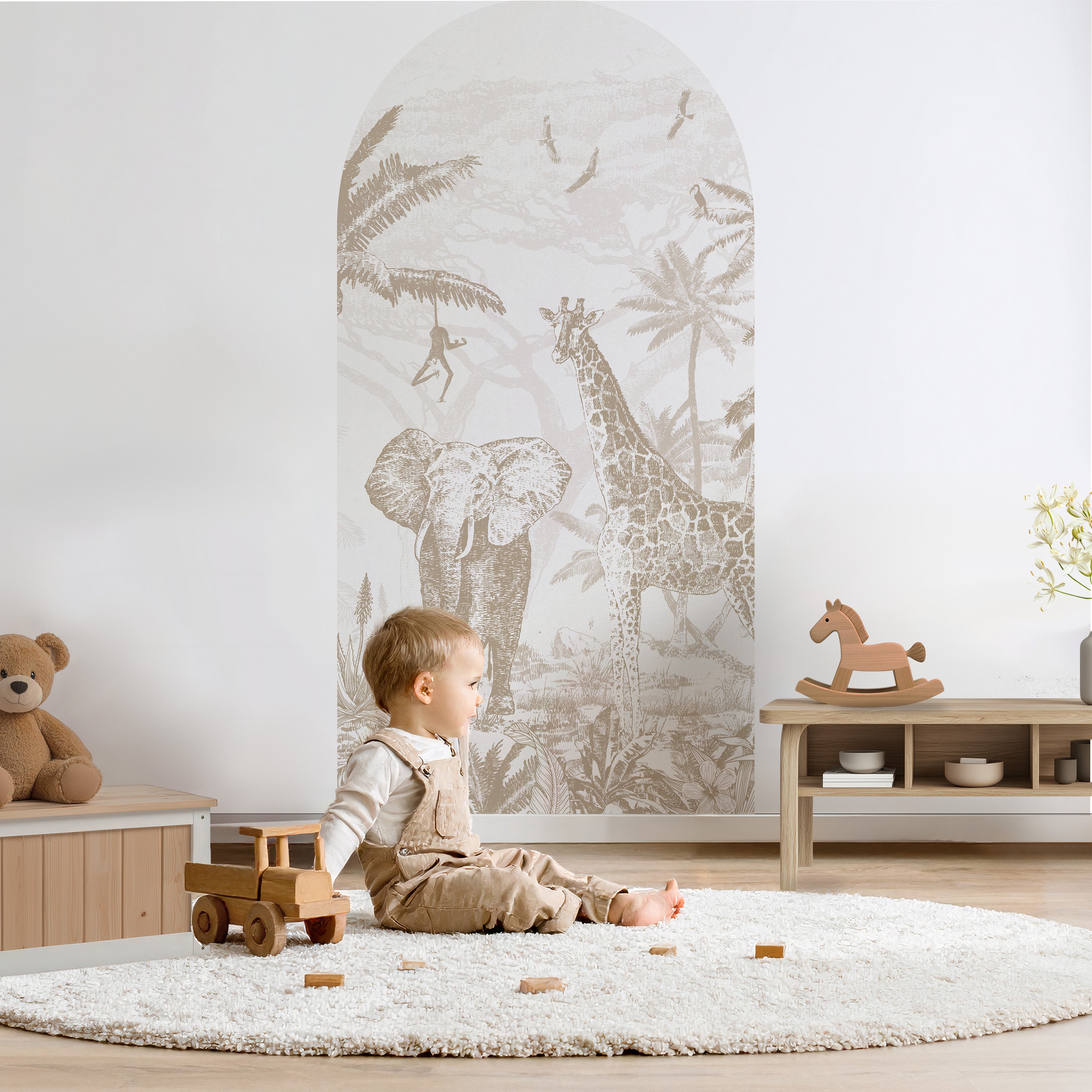 Behangboog - Jungle | bruin