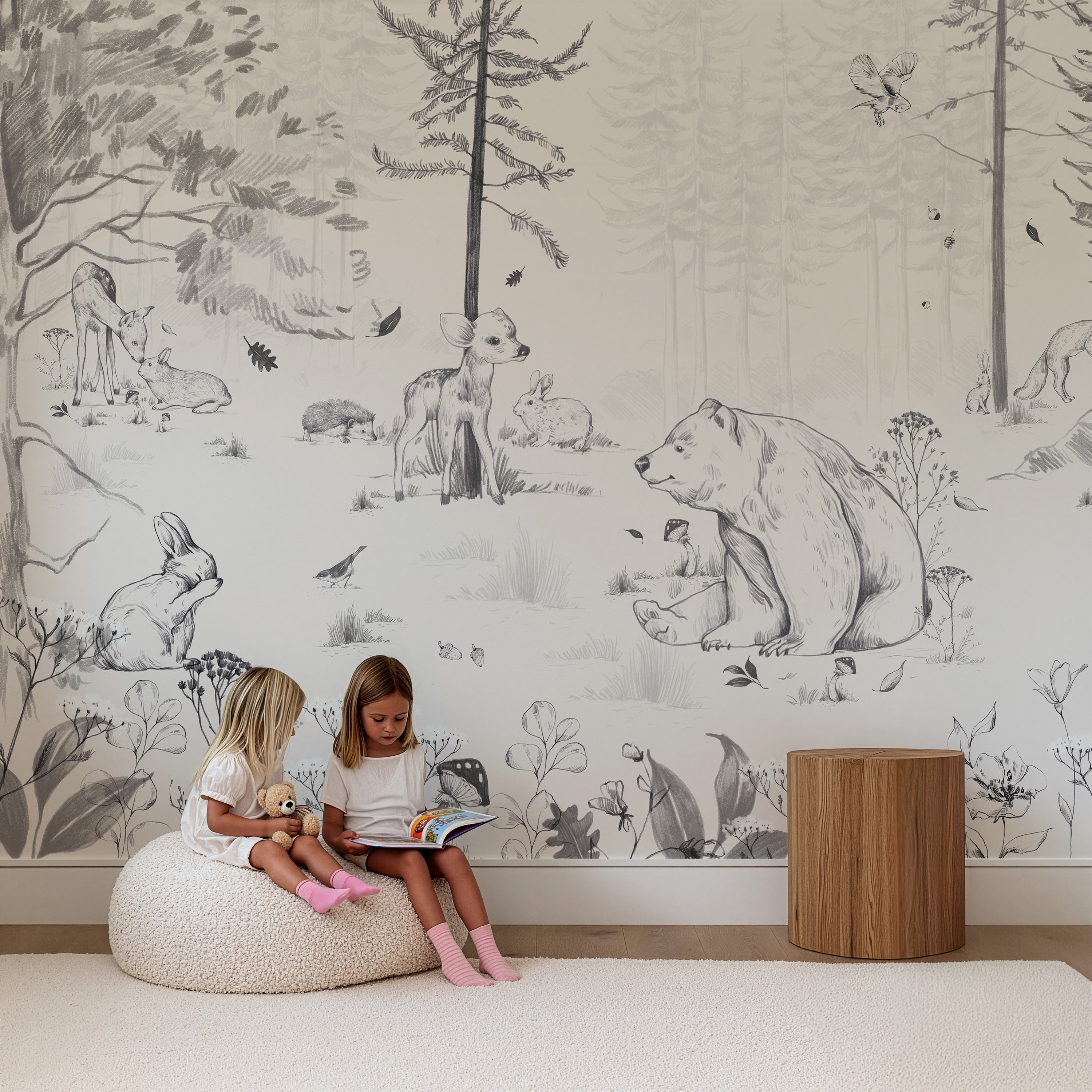 Collage behang Into the Forest