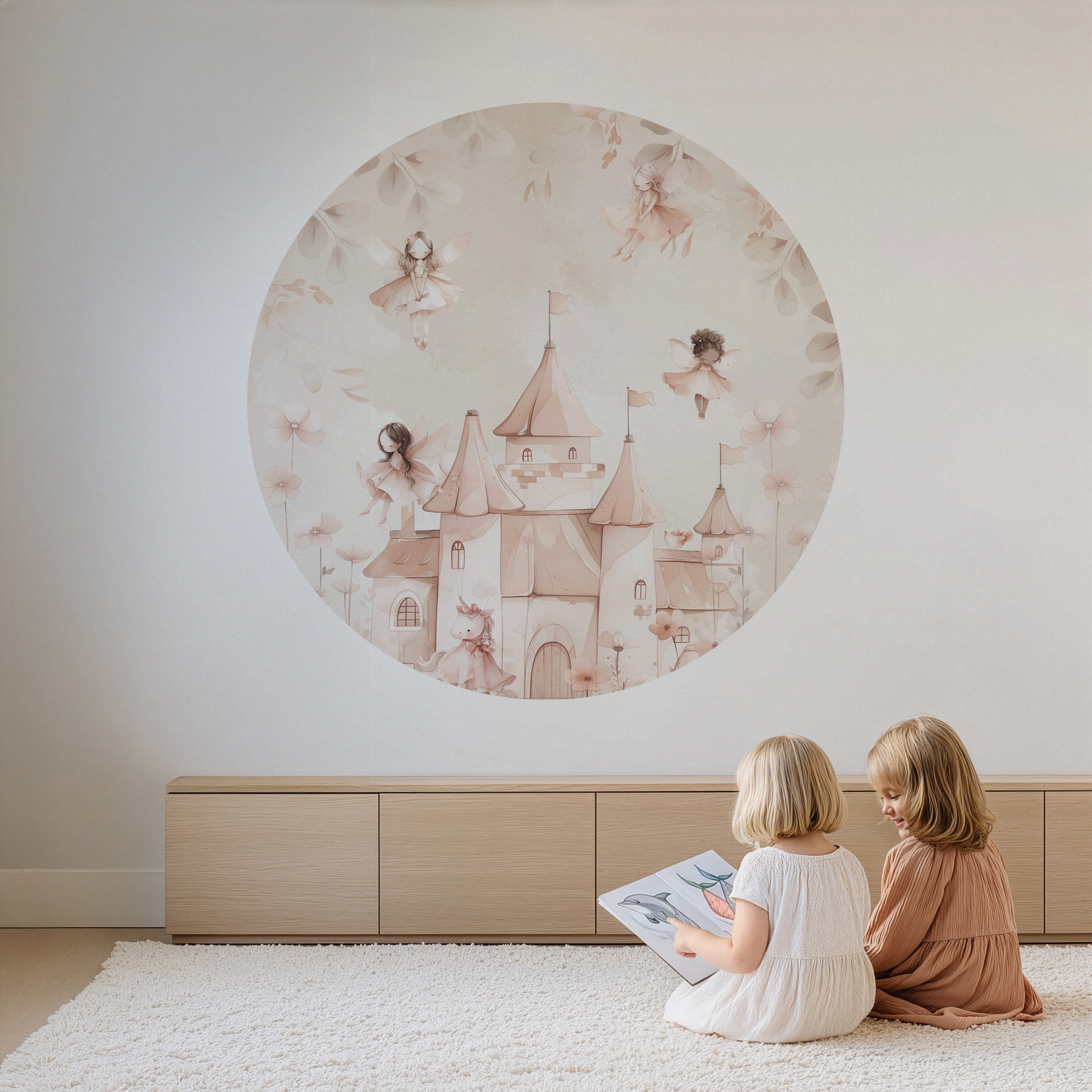 Behangcirkel - Unicorns & Feeën