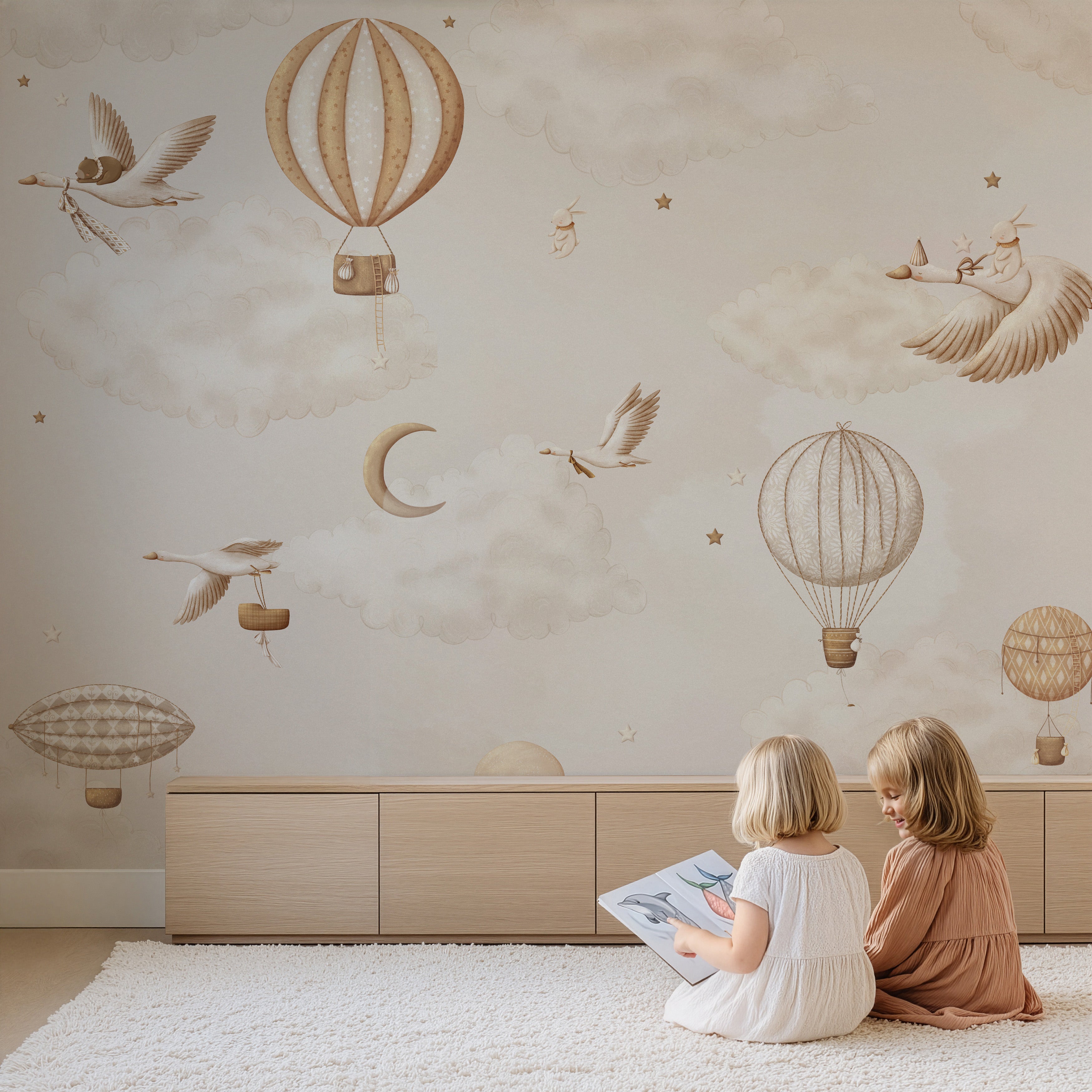 Collage behang Little Dreamers