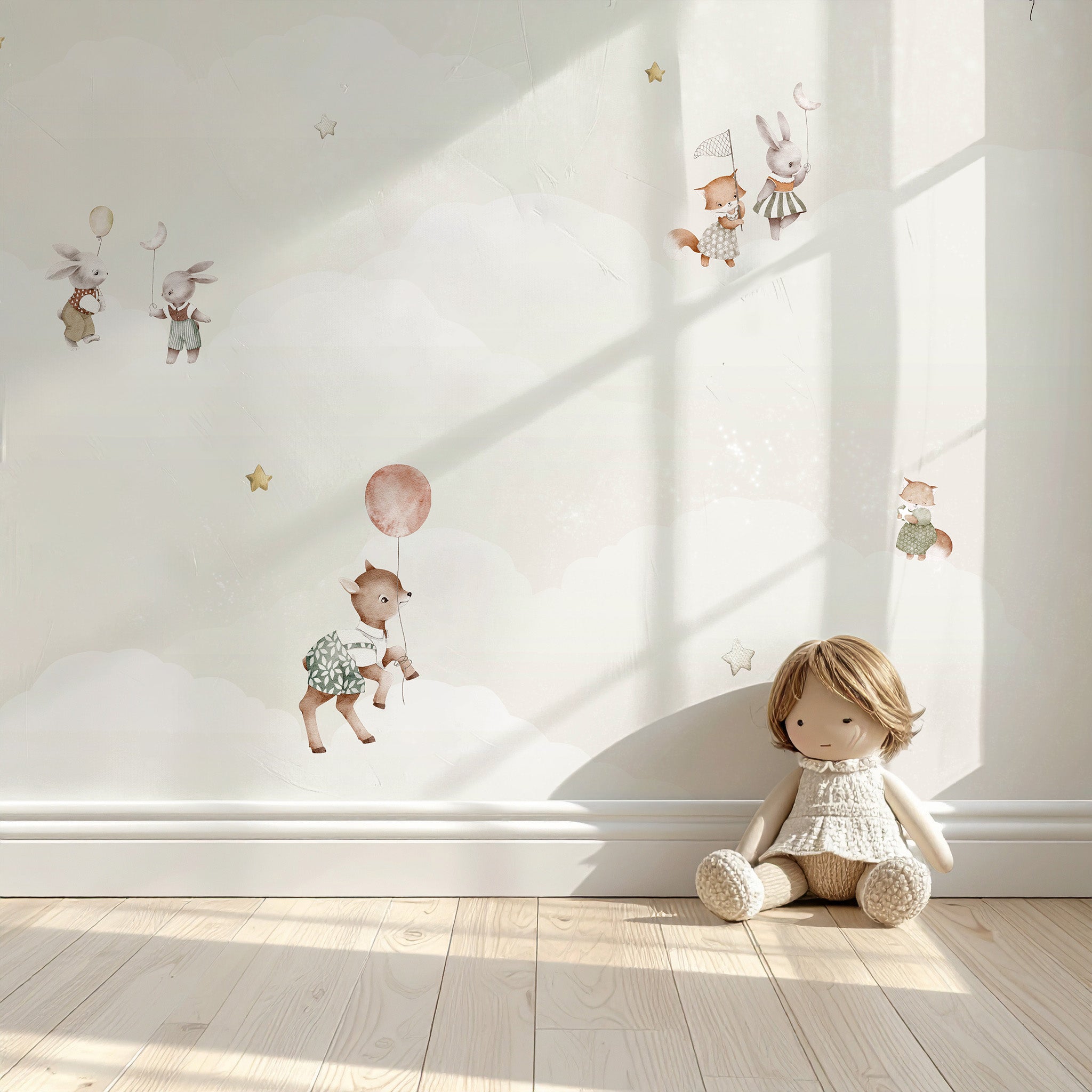 Collage behang Night Parade