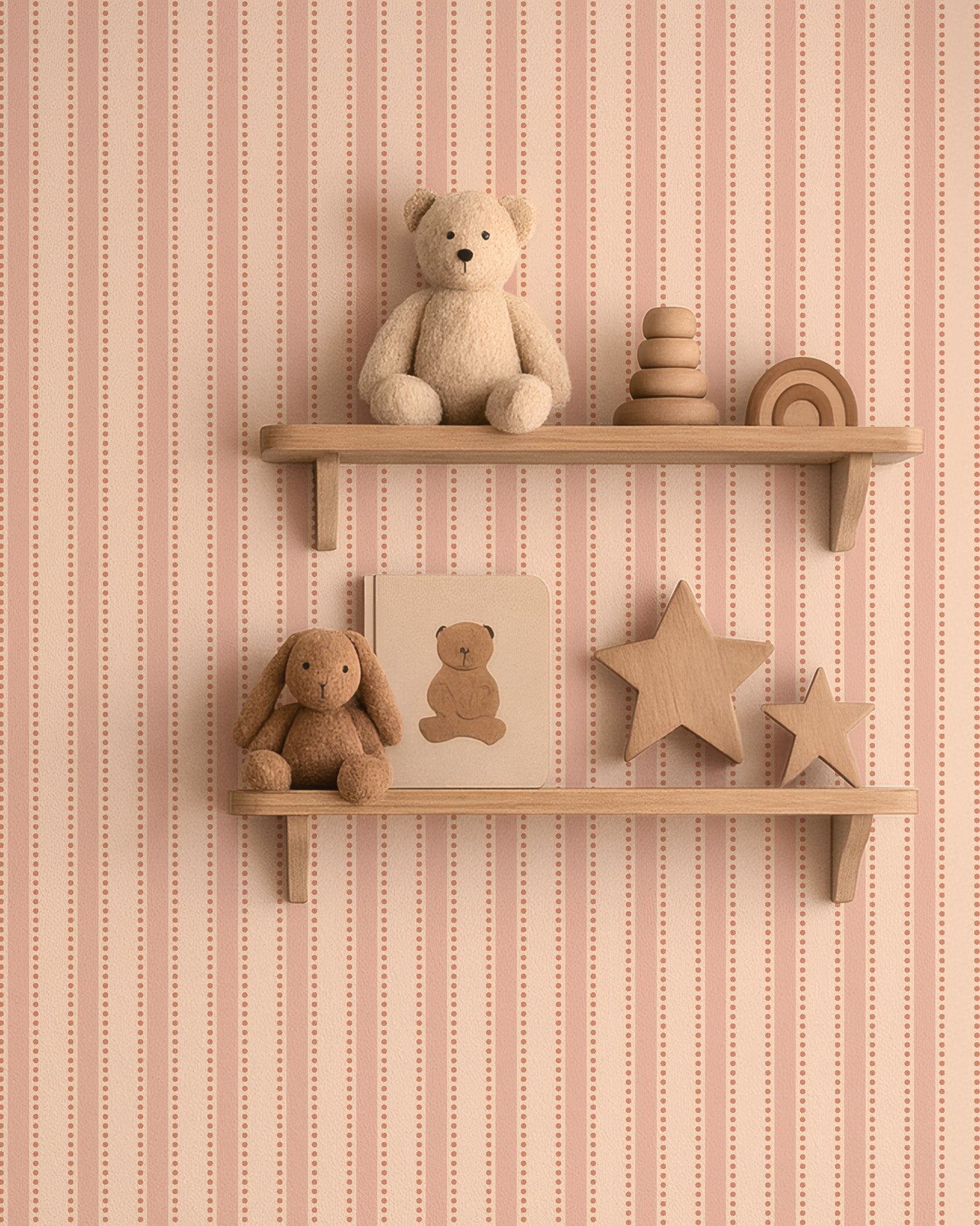 Wallpaper Stripes - chocolate