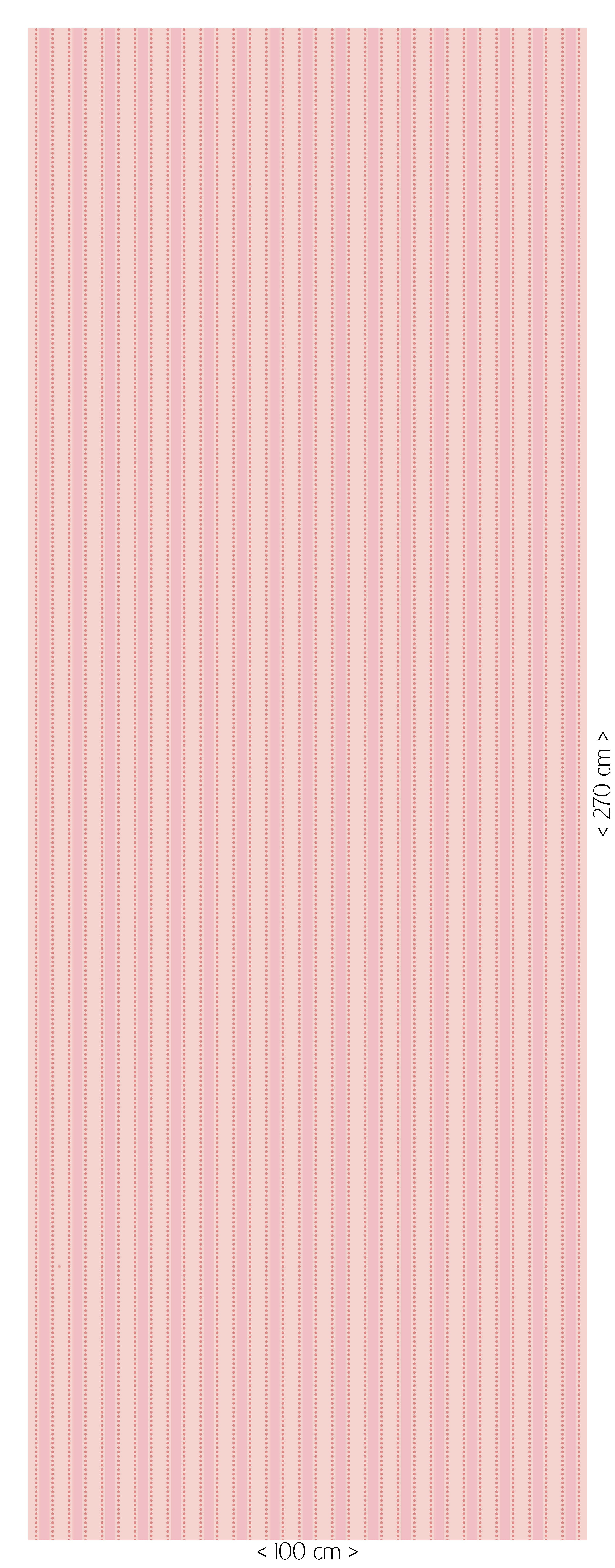 Dotted Stripes Powder Pink behangpatroon van 100 cm breed en 270 cm hoog