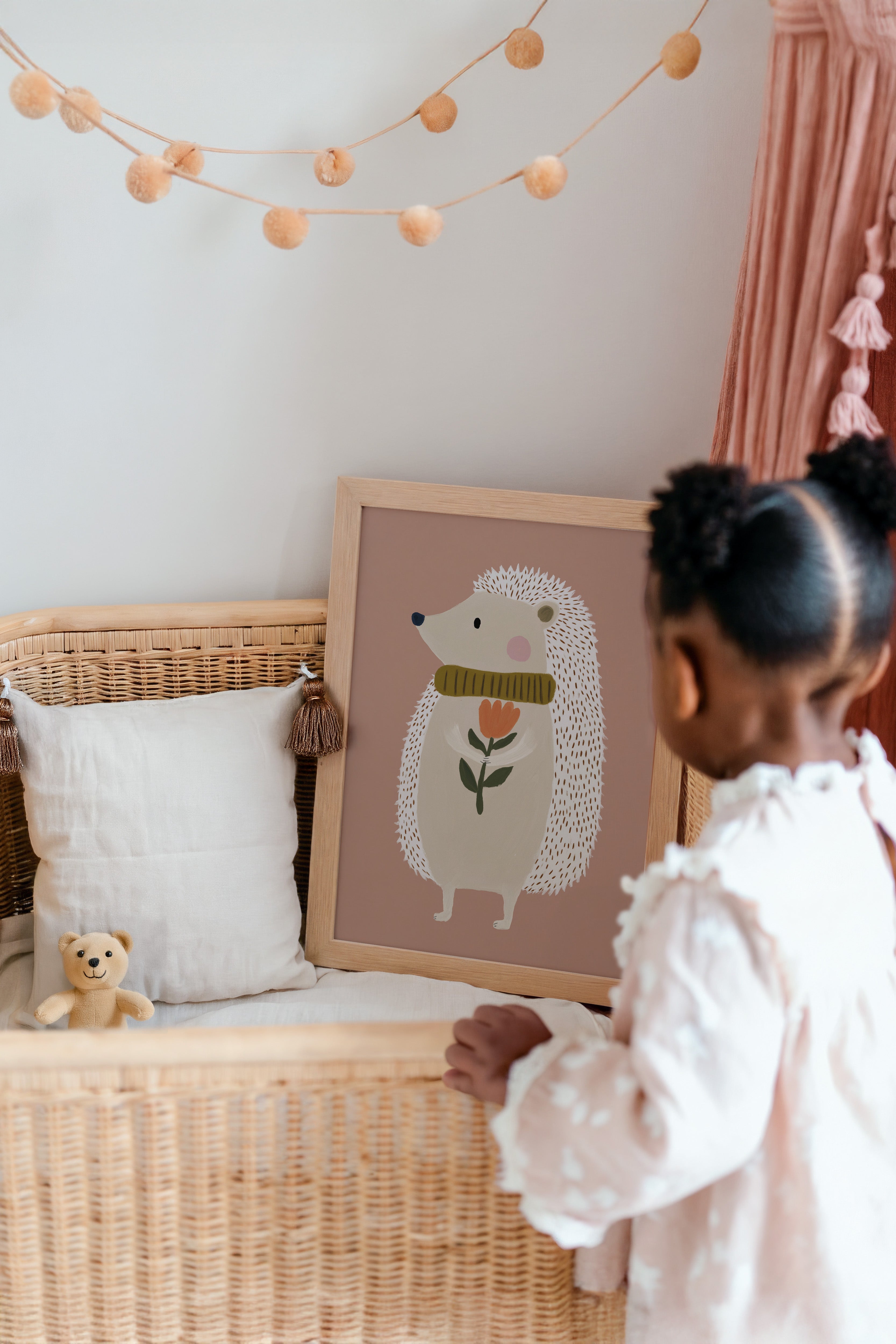 Kinderkamer print - Egel met Bloem