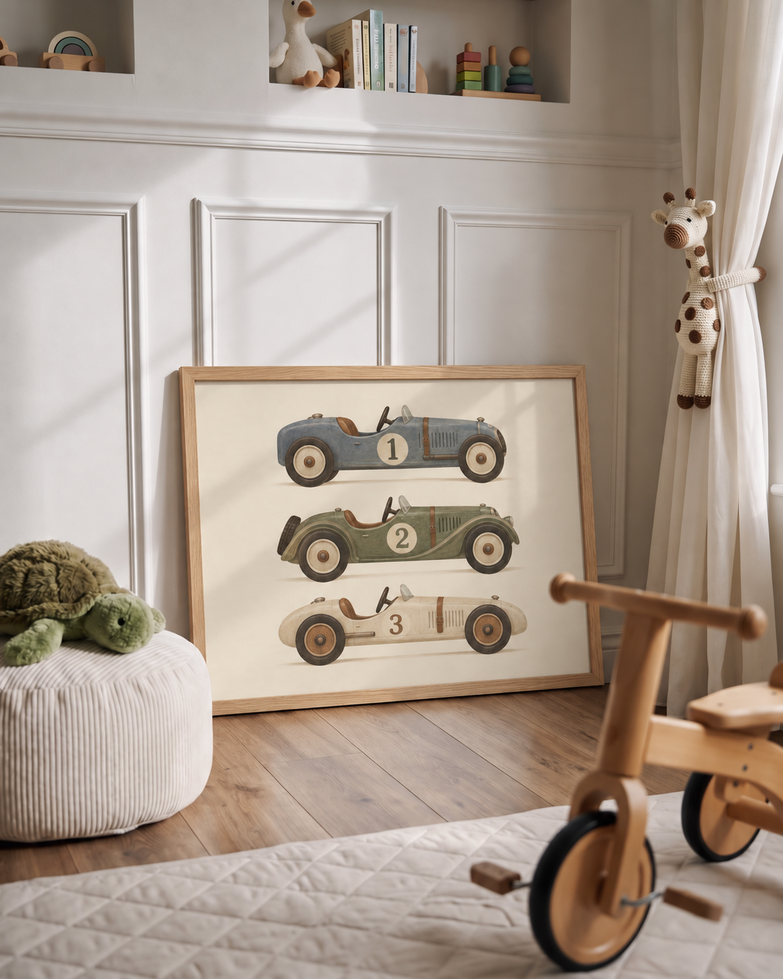 Grand Prix Classics poster in een vintage jongenskamer