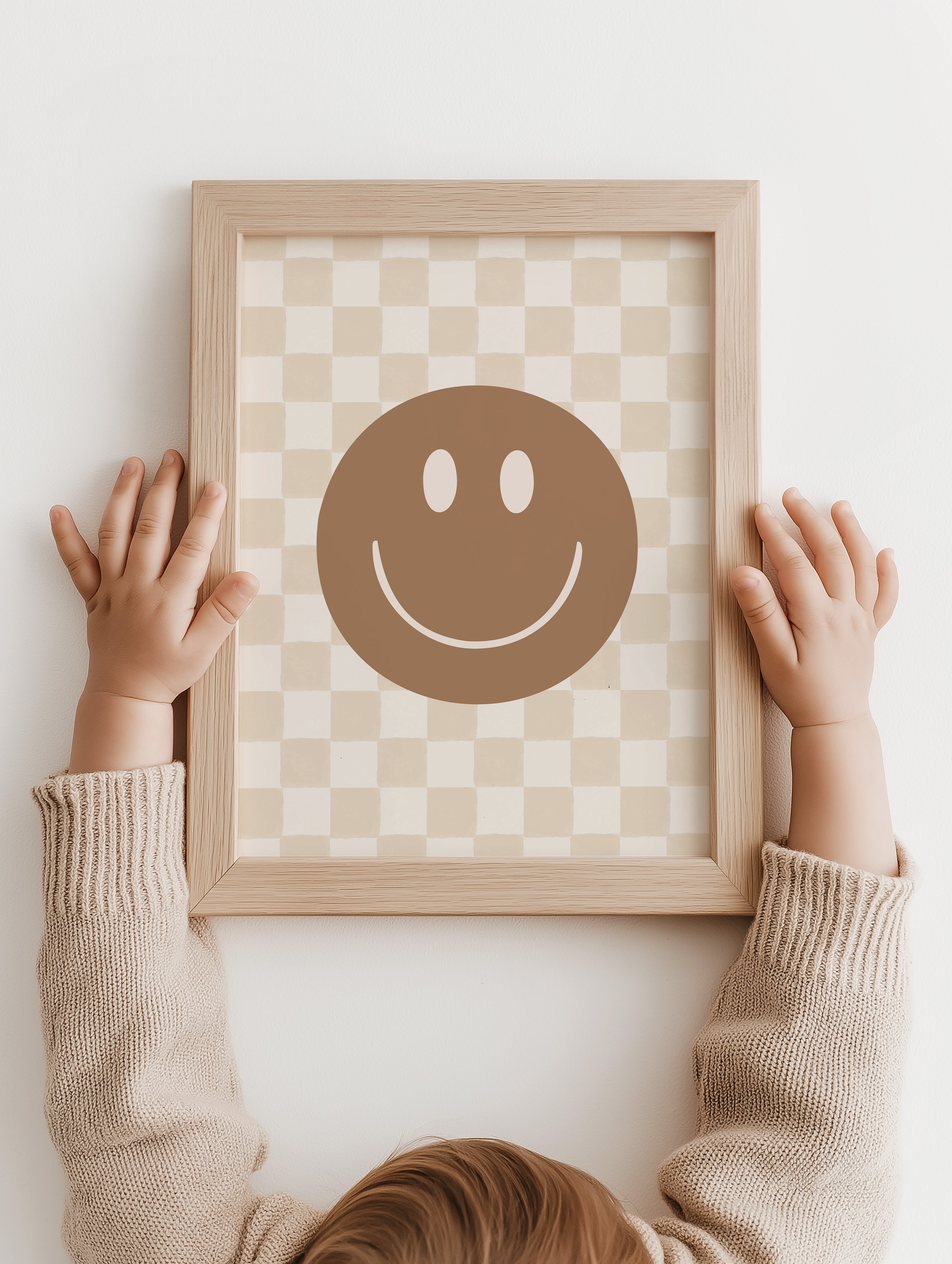 Kinderkamer poster - Smiley | bruin