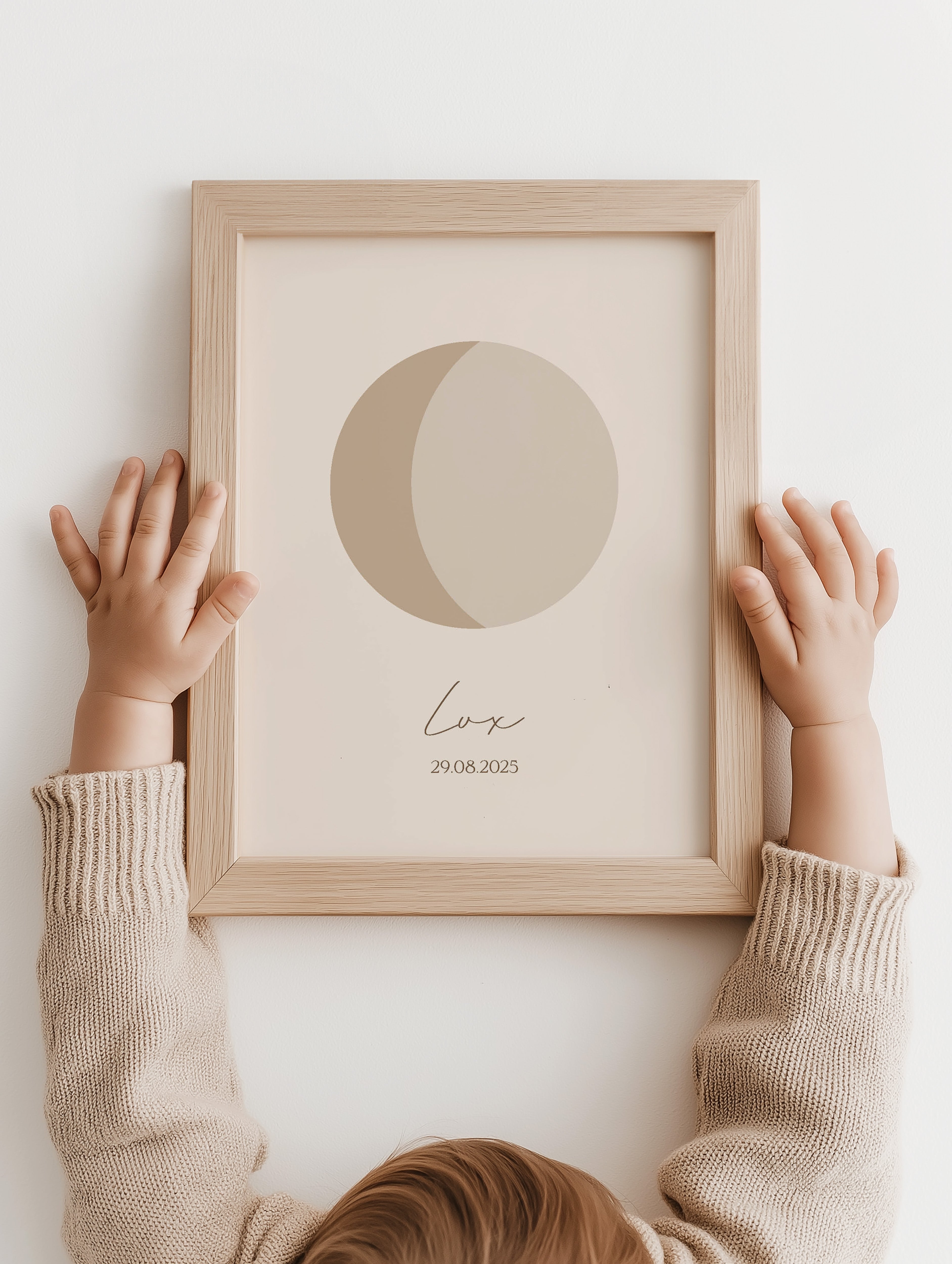 Birth poster Soft Frame - stripes