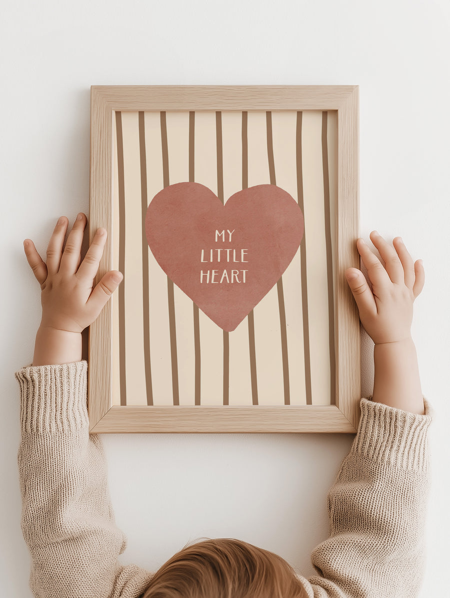 Children's room print - My little heart | pink