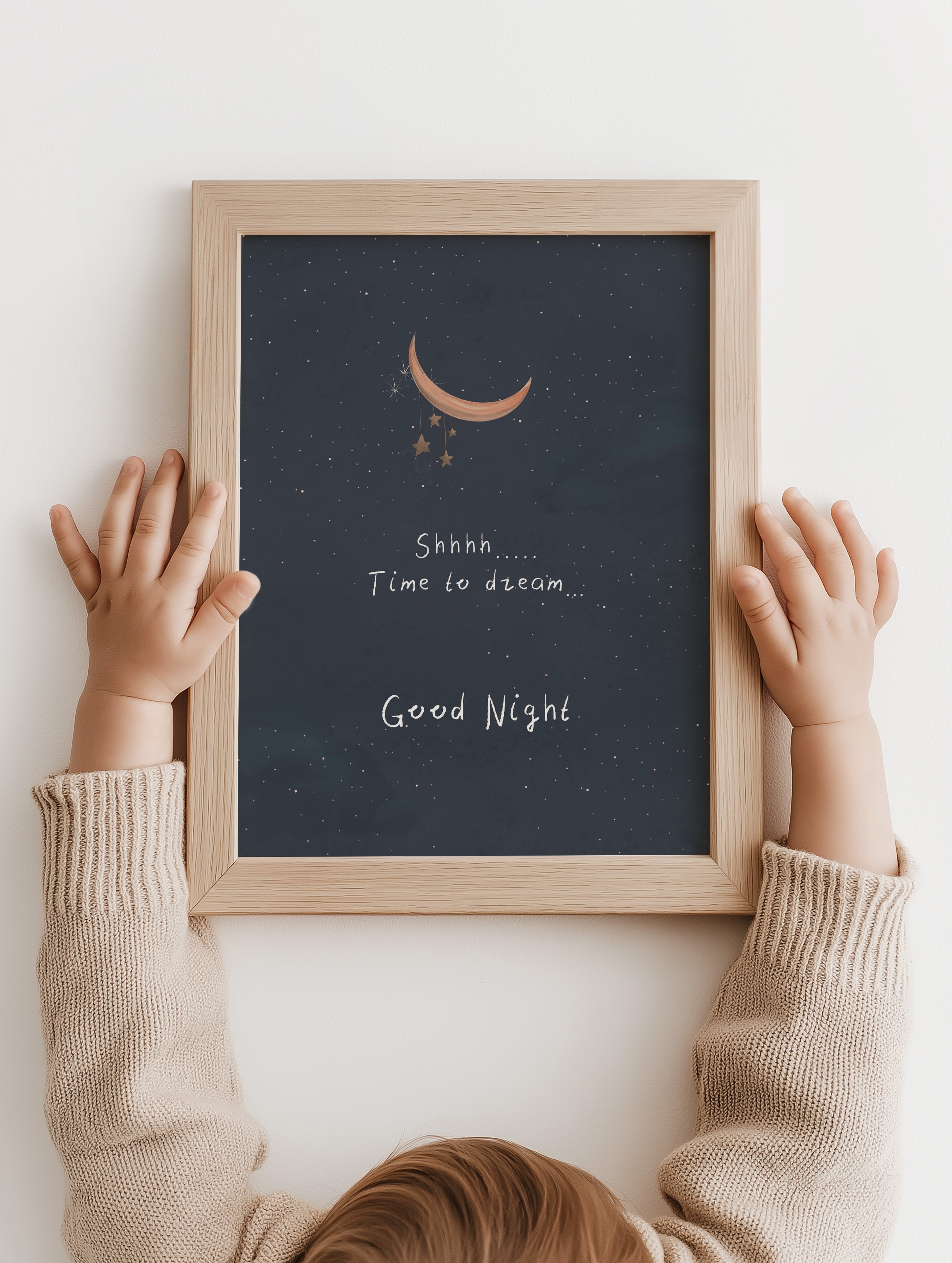 Kinderkamer poster - Shhhh time to dream donkerblauw | Enchanted Forest