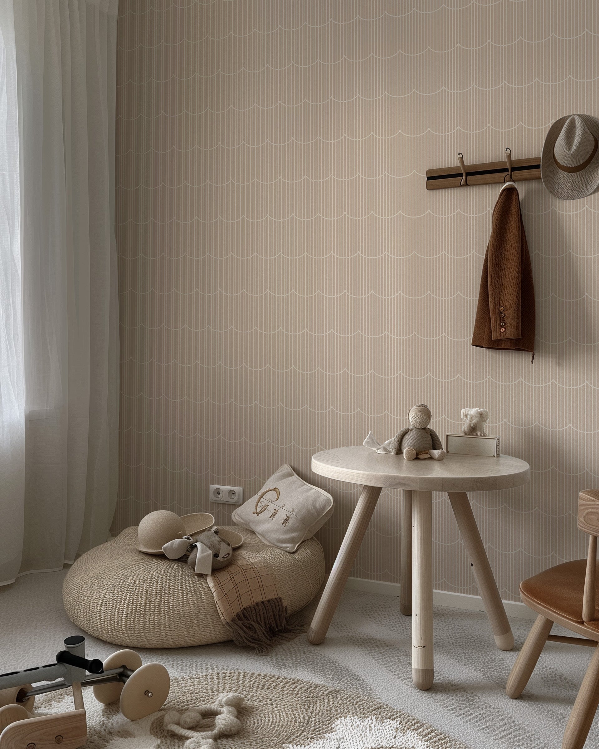 Retro Waves Wallpaper - sand