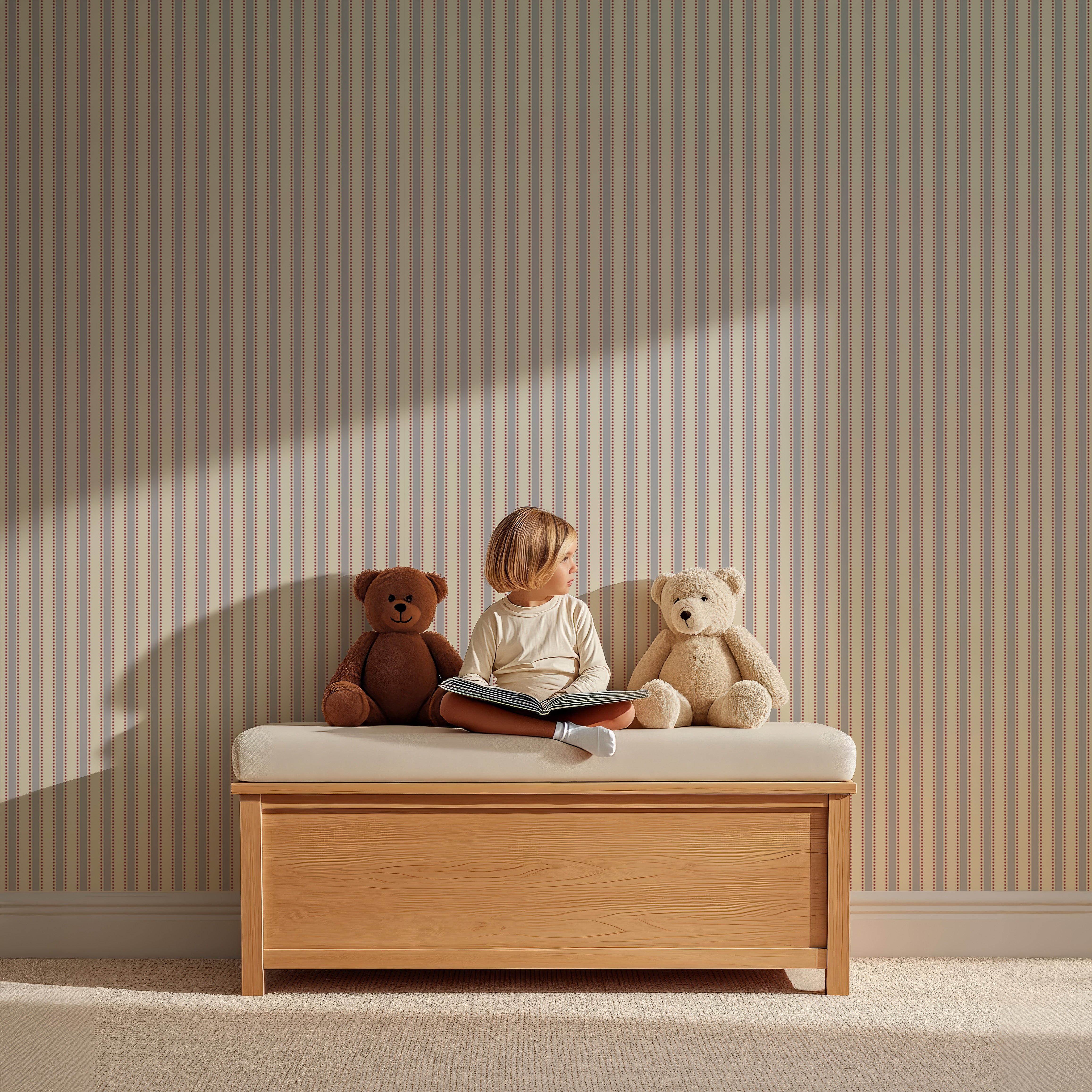 Wallpaper Stripes - chocolate