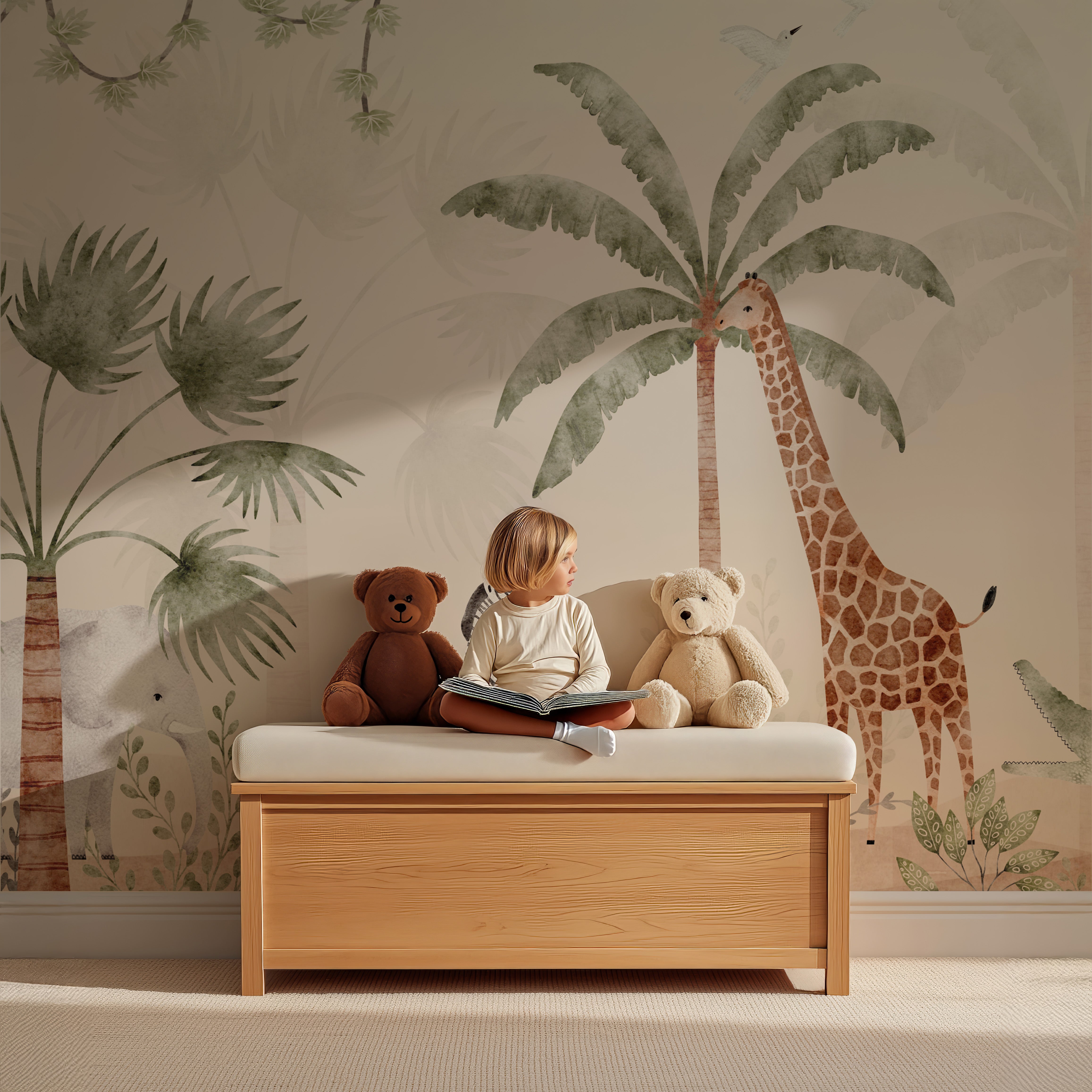 Collage behang Safari Dreams