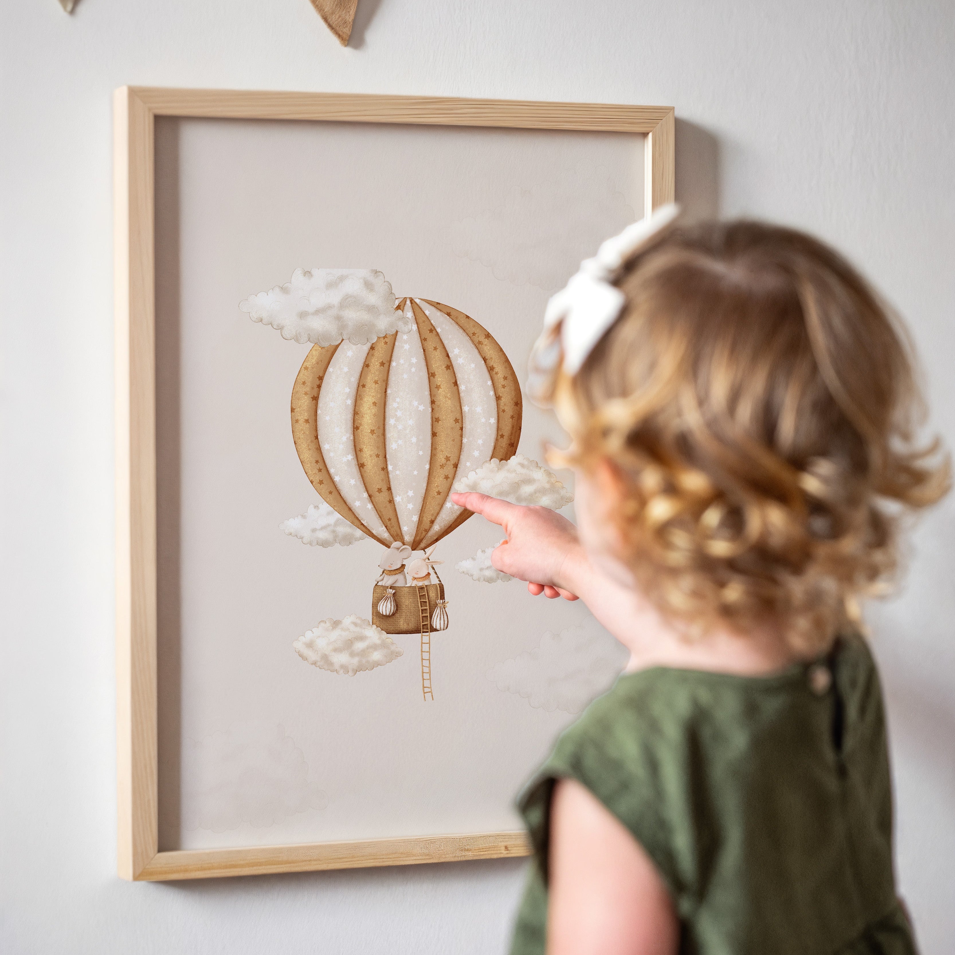 Children's room poster - Bunny in the clouds | Little Dreamers