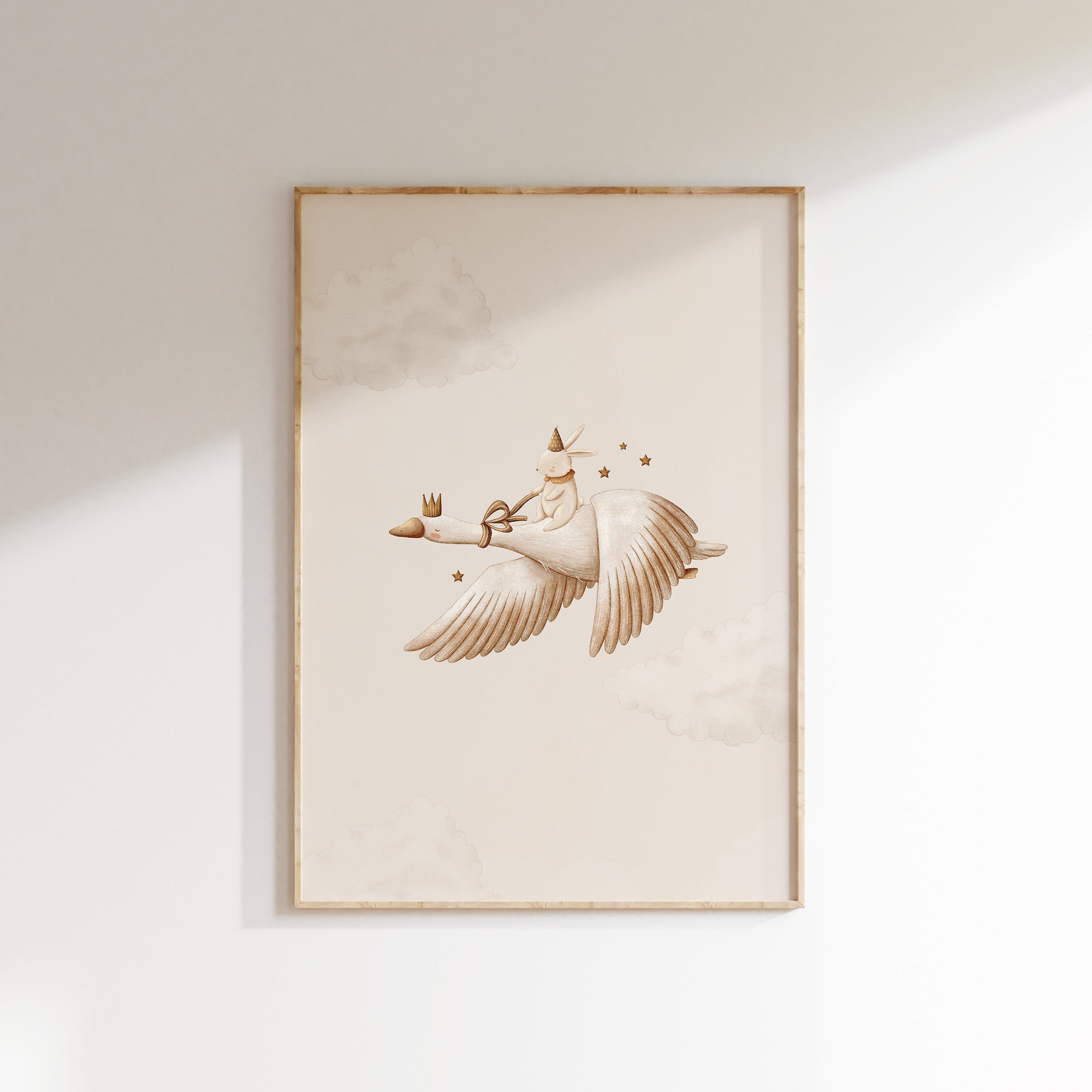 Children's room poster - Bunny on a dream trip | Little Dreamers