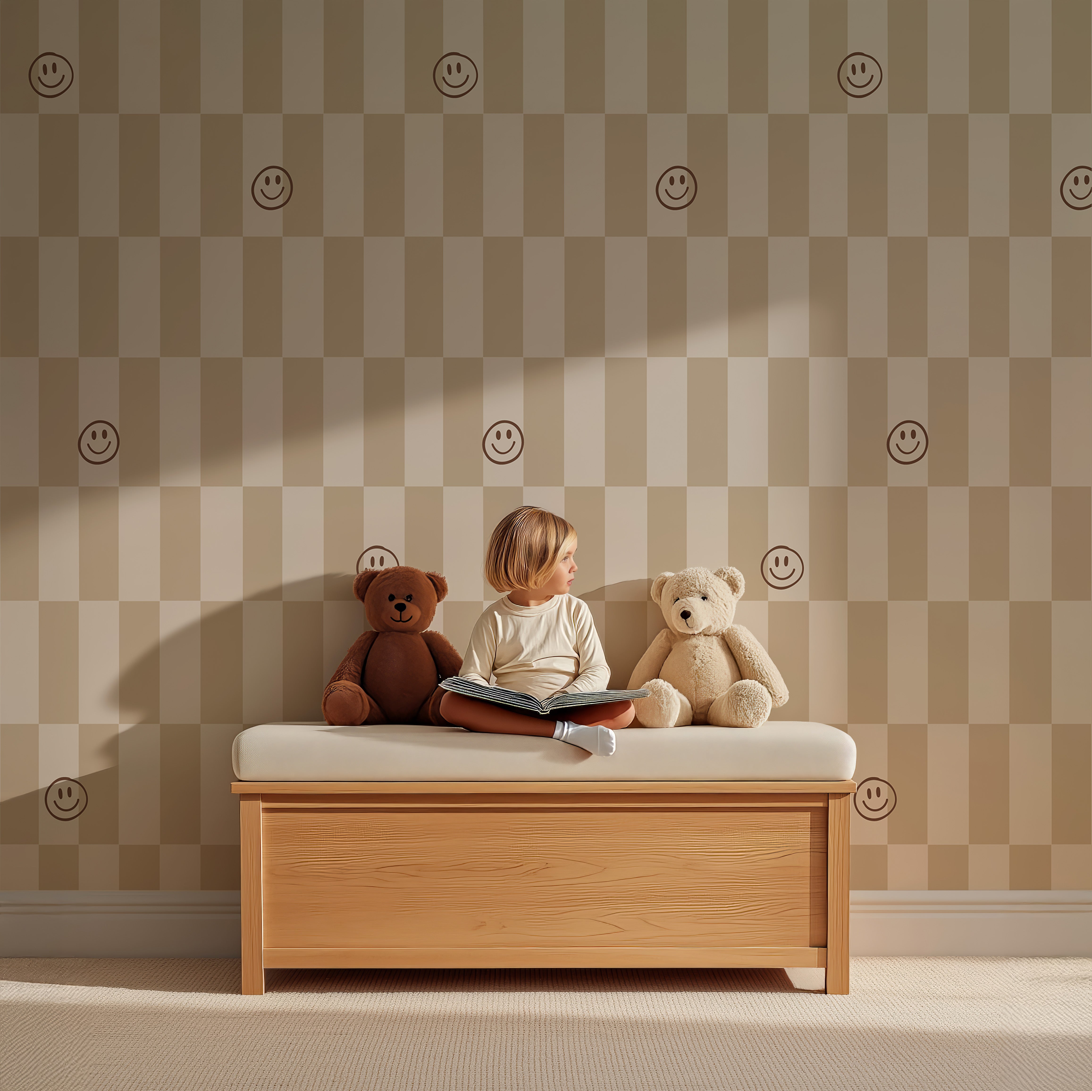 Wallpaper Lumi Smiles - sandy beige
