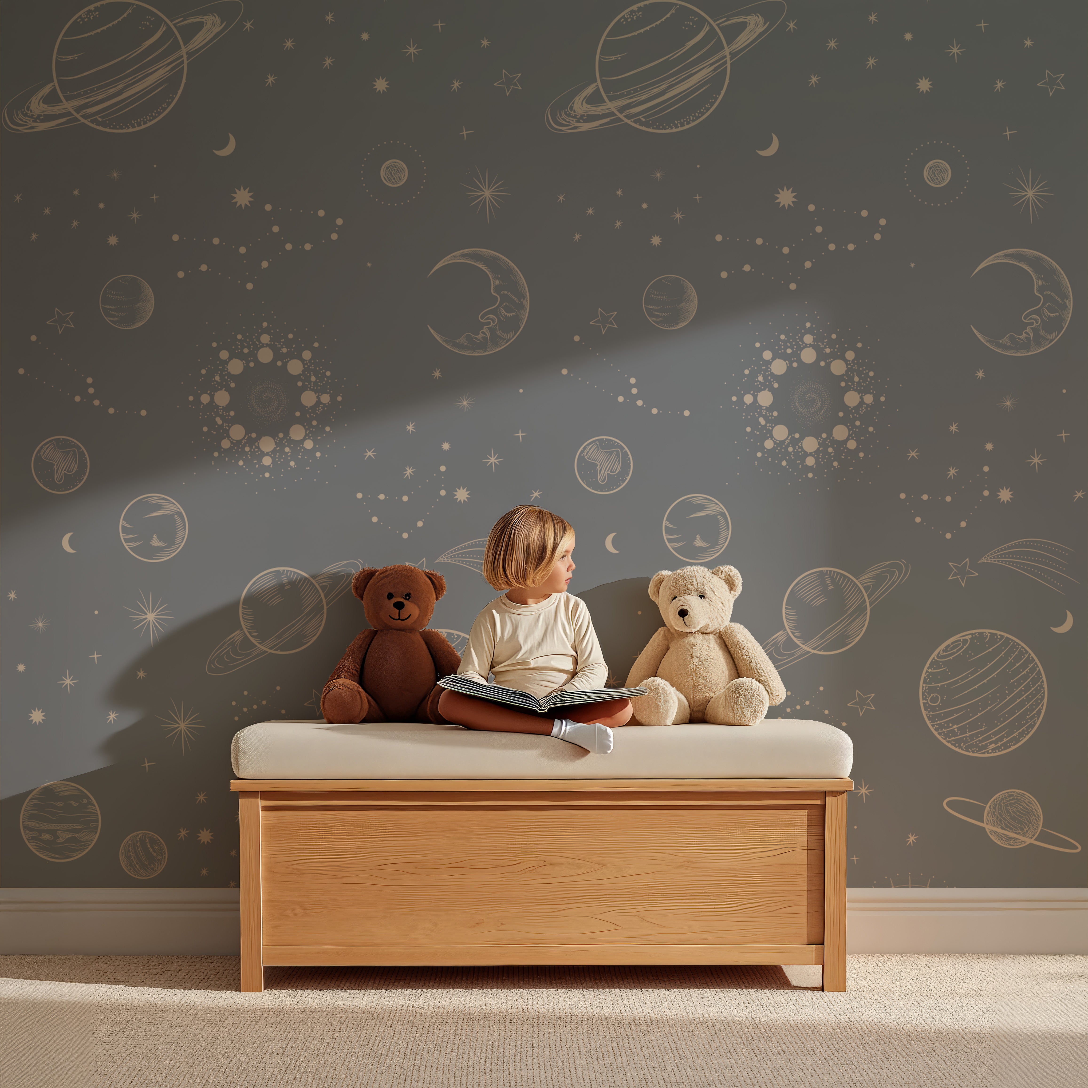 Behang In de Ruimte - denim