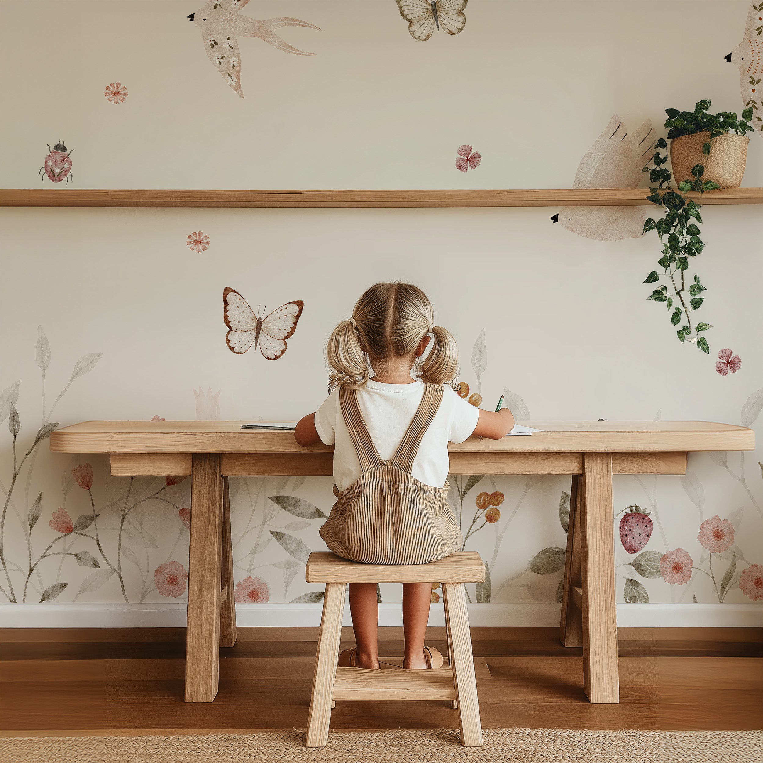 Collage behang Spring Garden