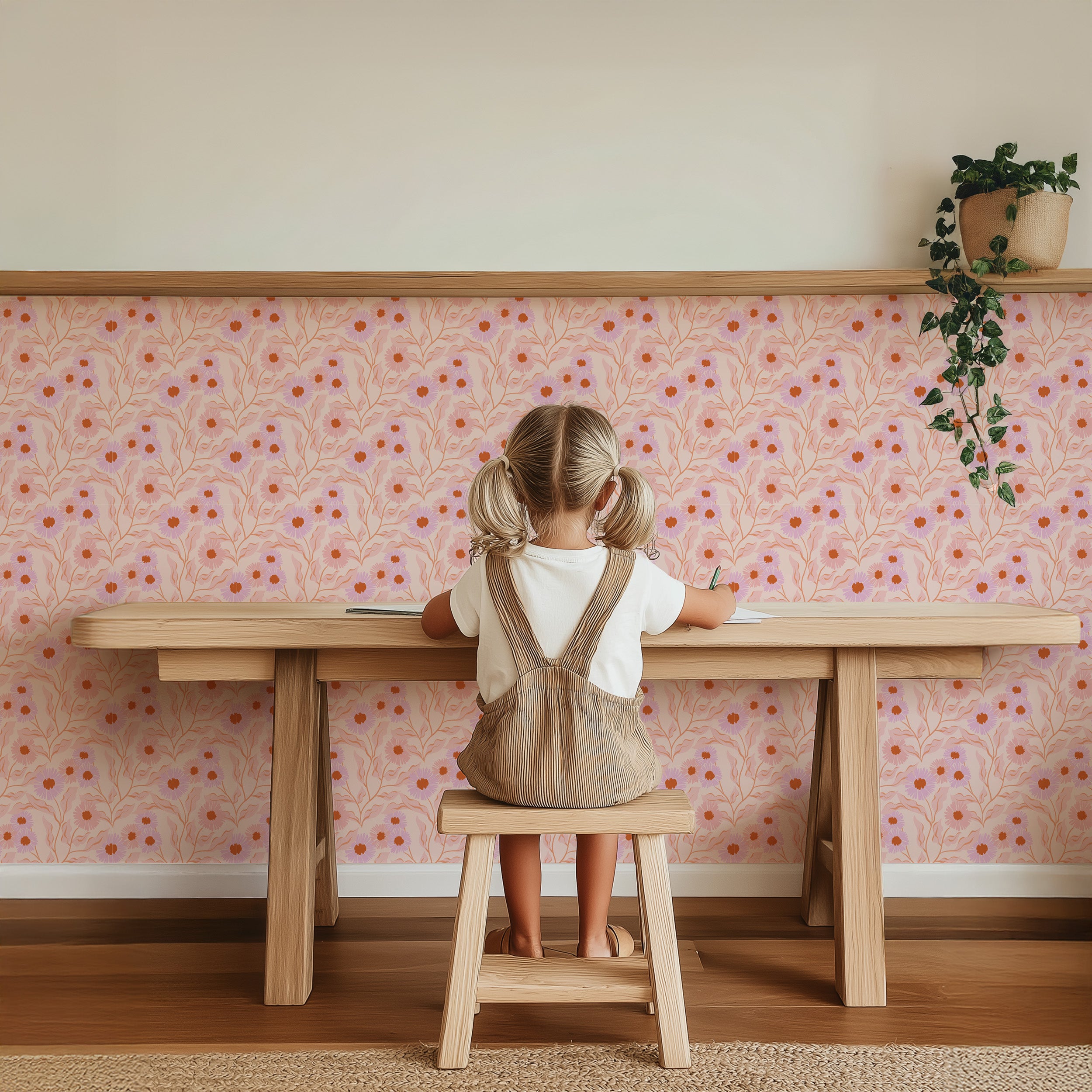 Sunset Daisies Wallpaper