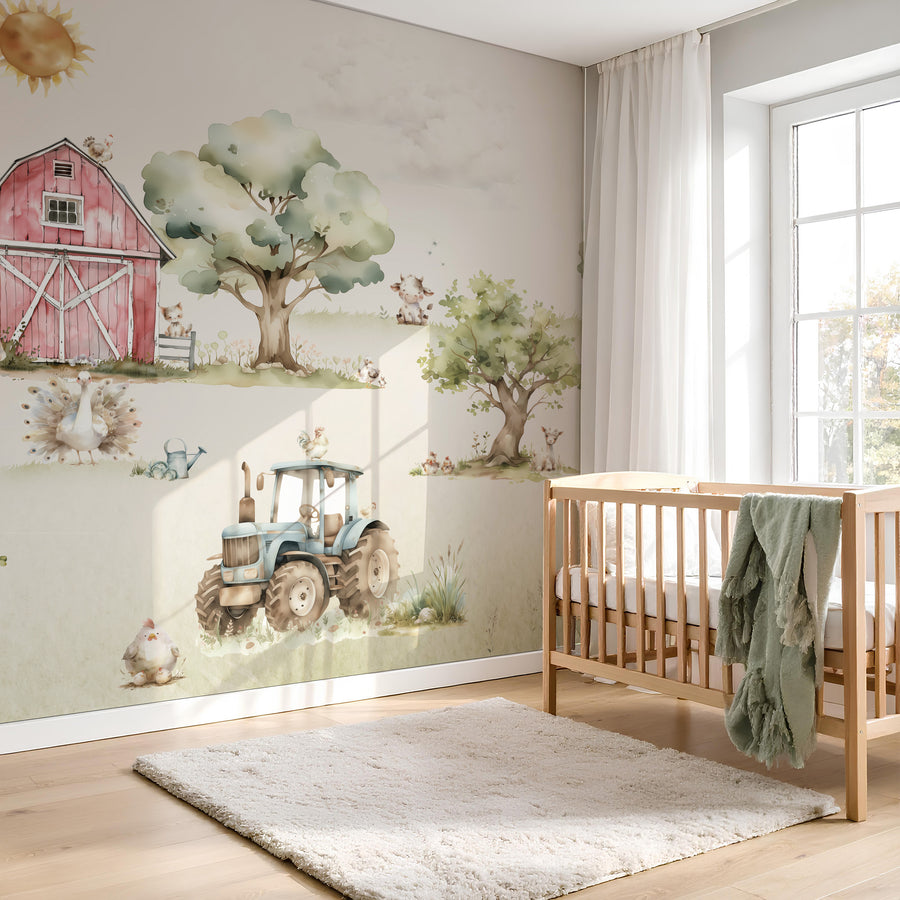 Collage behang Boerderij