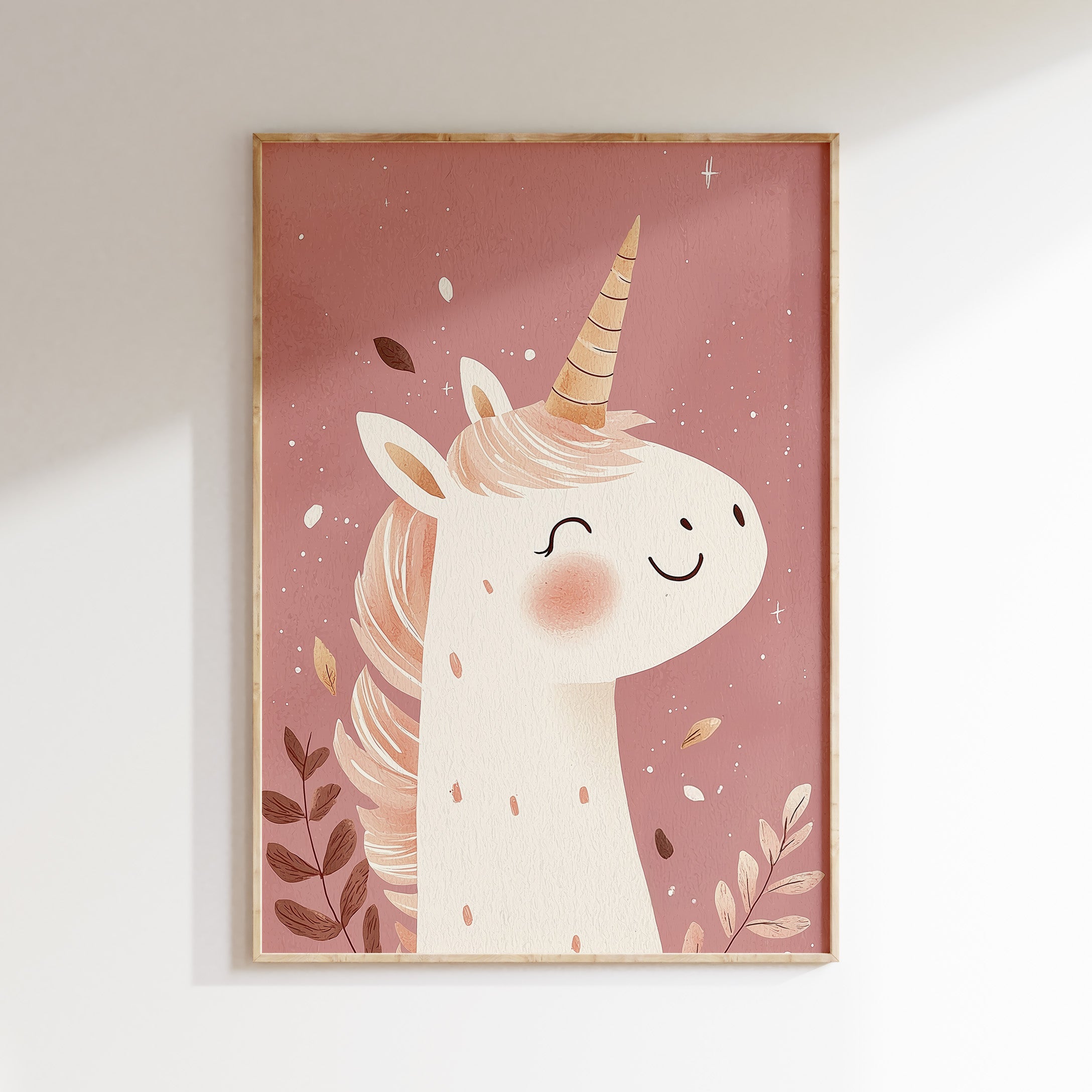 Kinderkamer print - Happy Unicorn