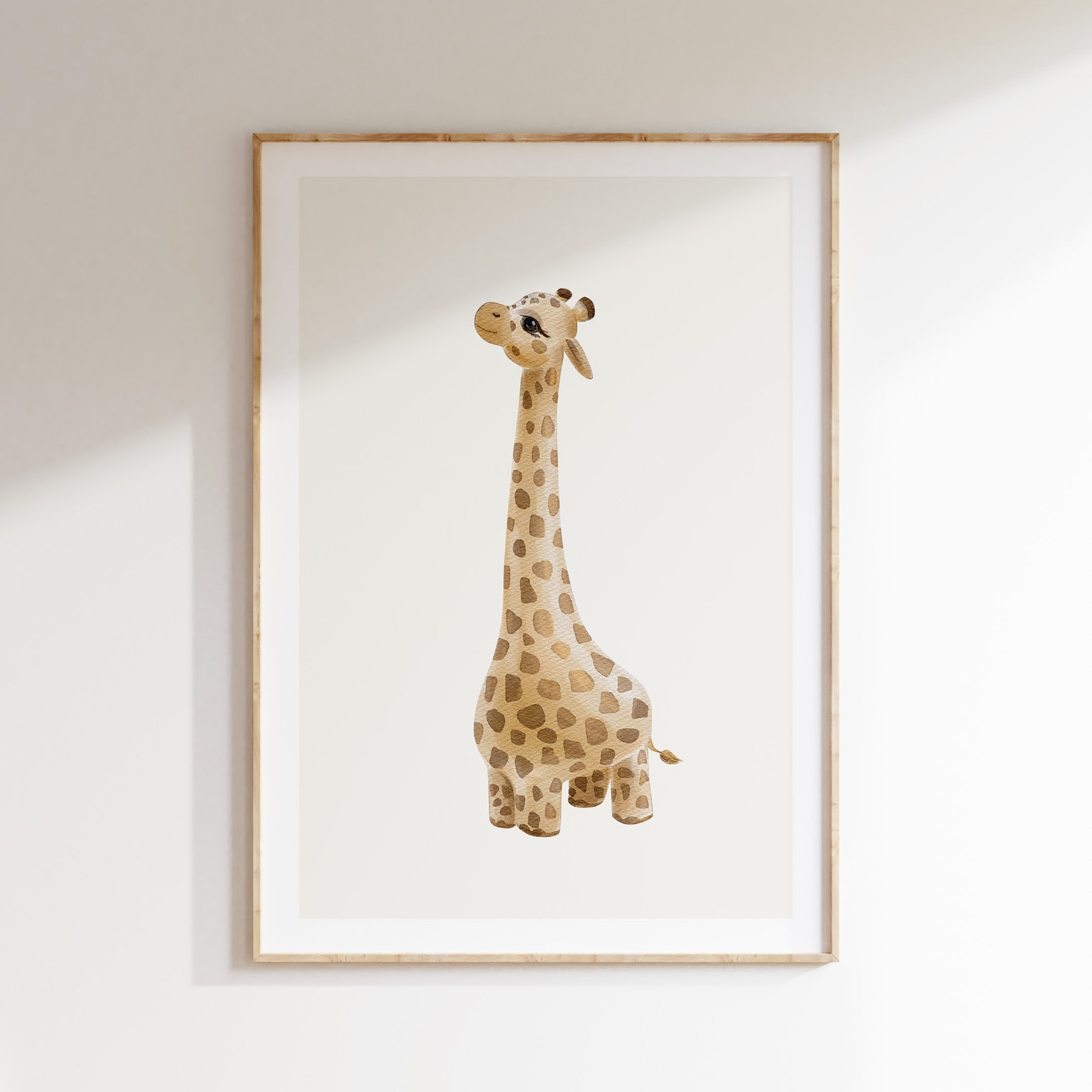 Nursery poster - Giraffe cuddly toy | Little Beginnings