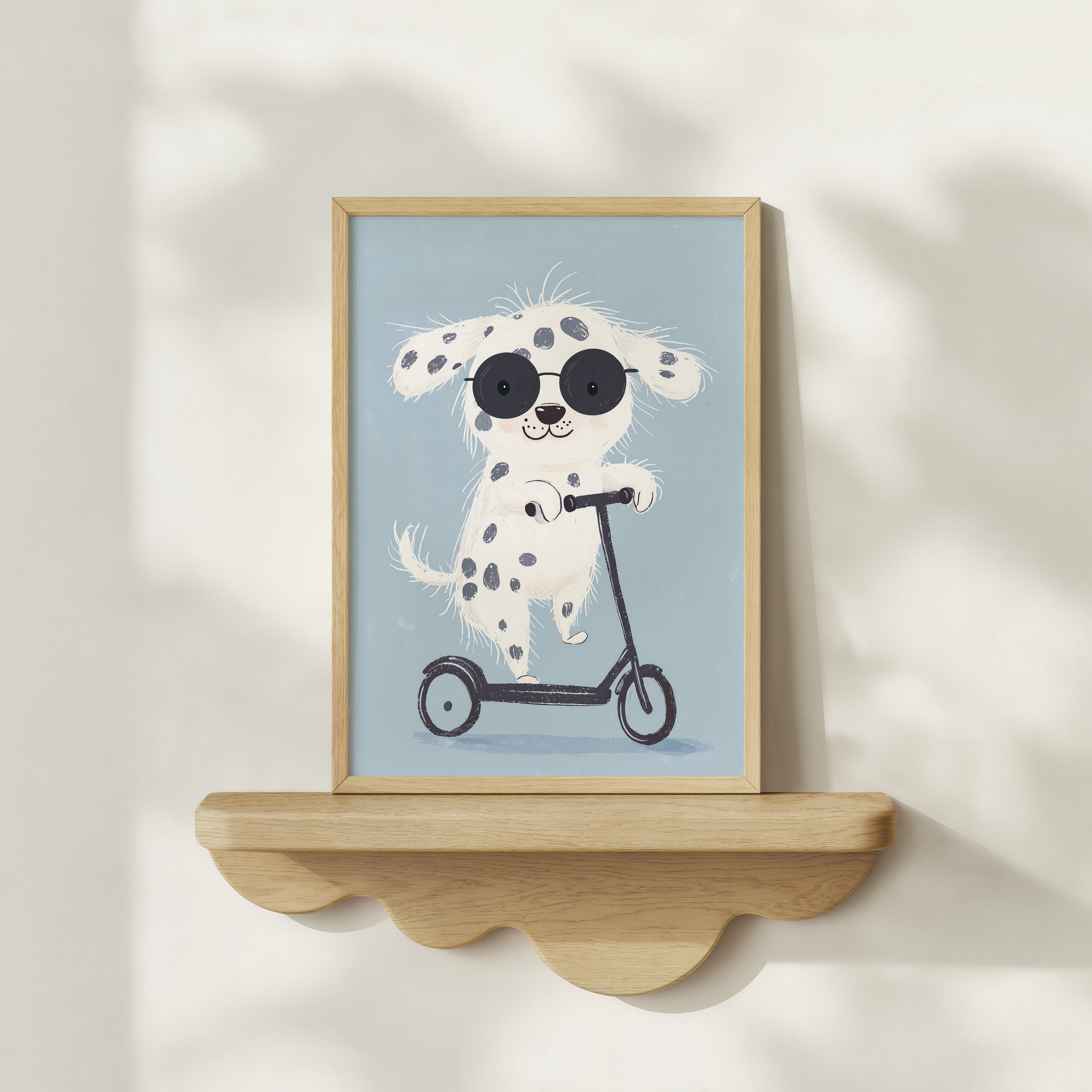 Kinderkamer print - Dalmatiër op een Step