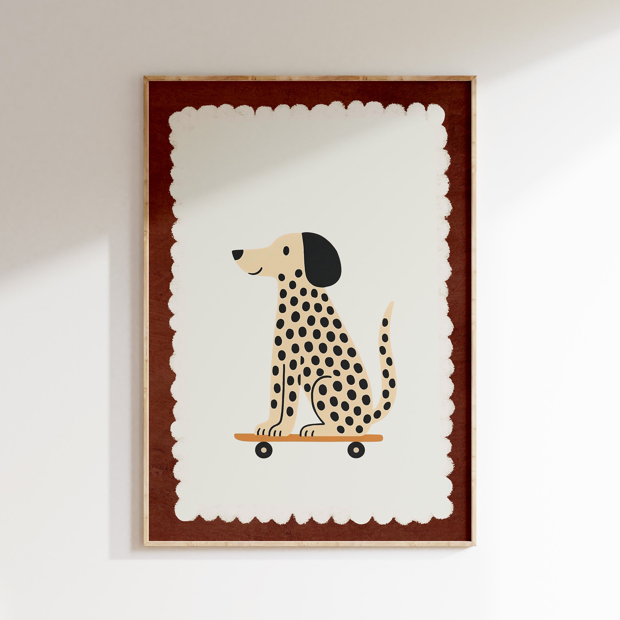 Kinderkamer poster - Skater Dalmatier | Sport