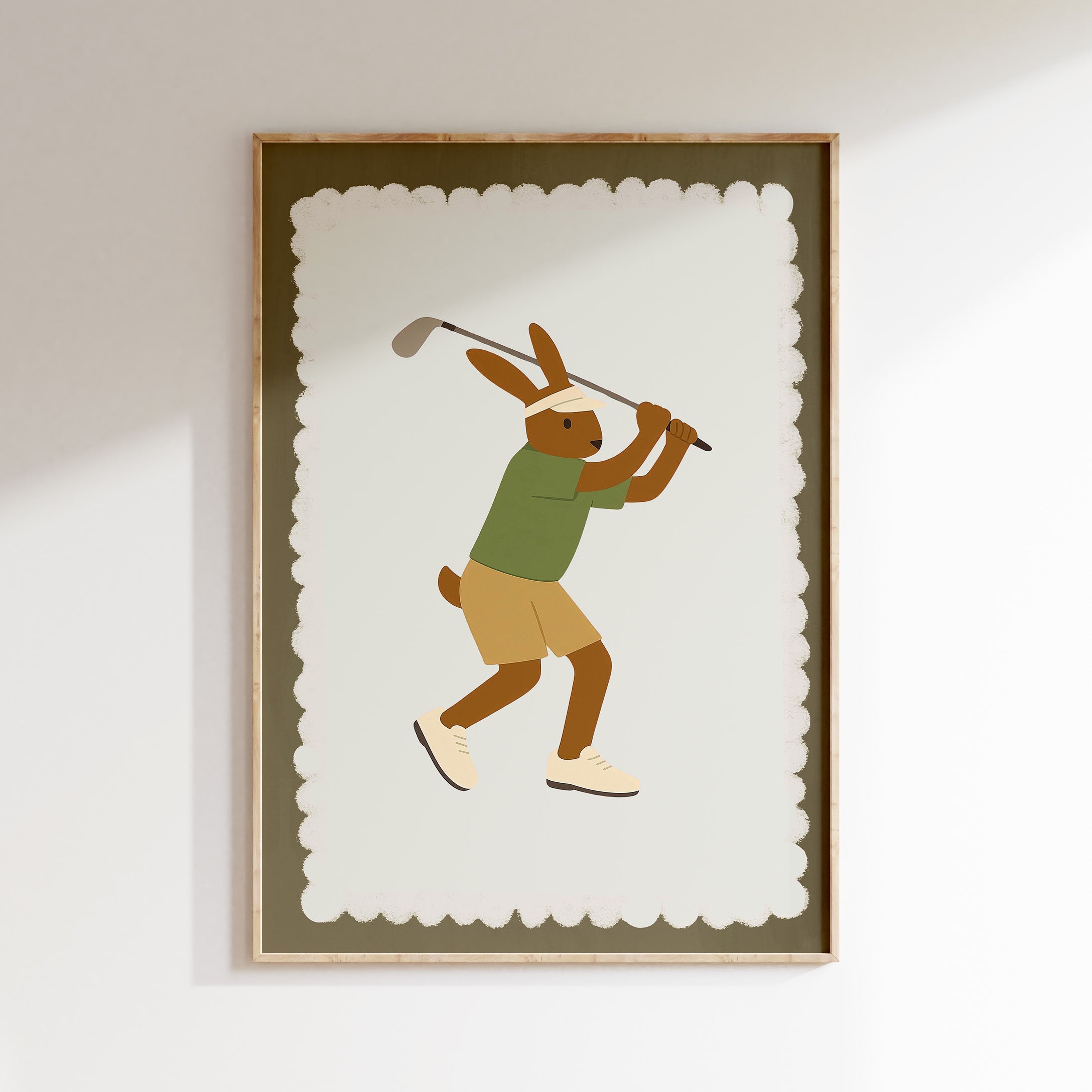 Kinderkamer poster - Golf Speler Konijn | Sport
