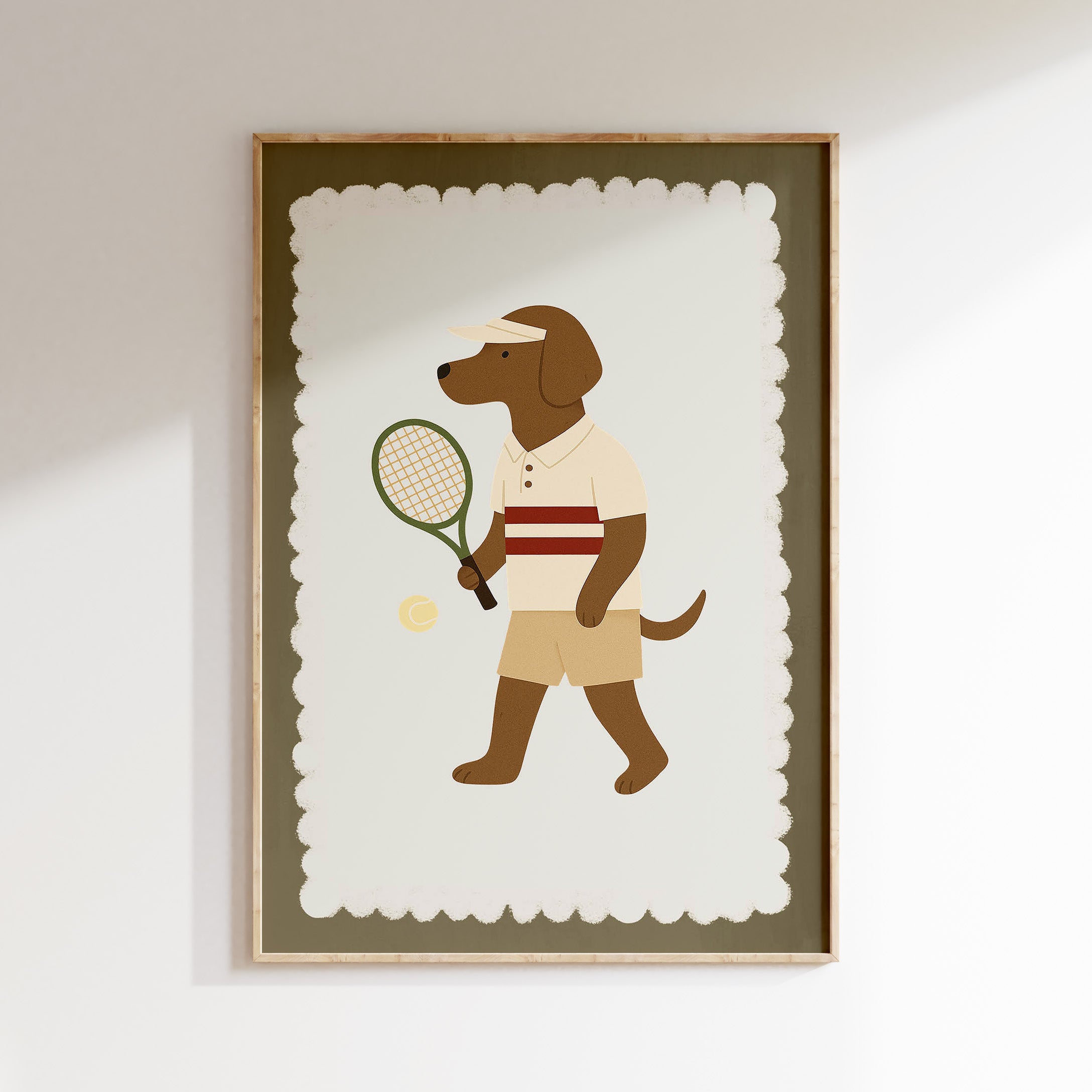 Kinderkamer poster - Tennis Hond | Sport