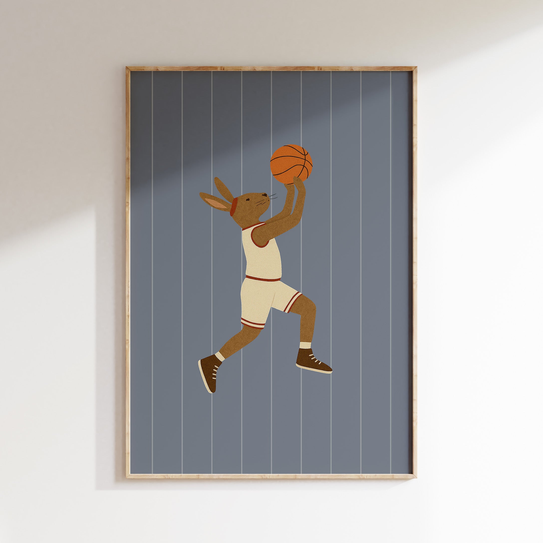 Kinderkamer poster - Basketball Bunny | Sport