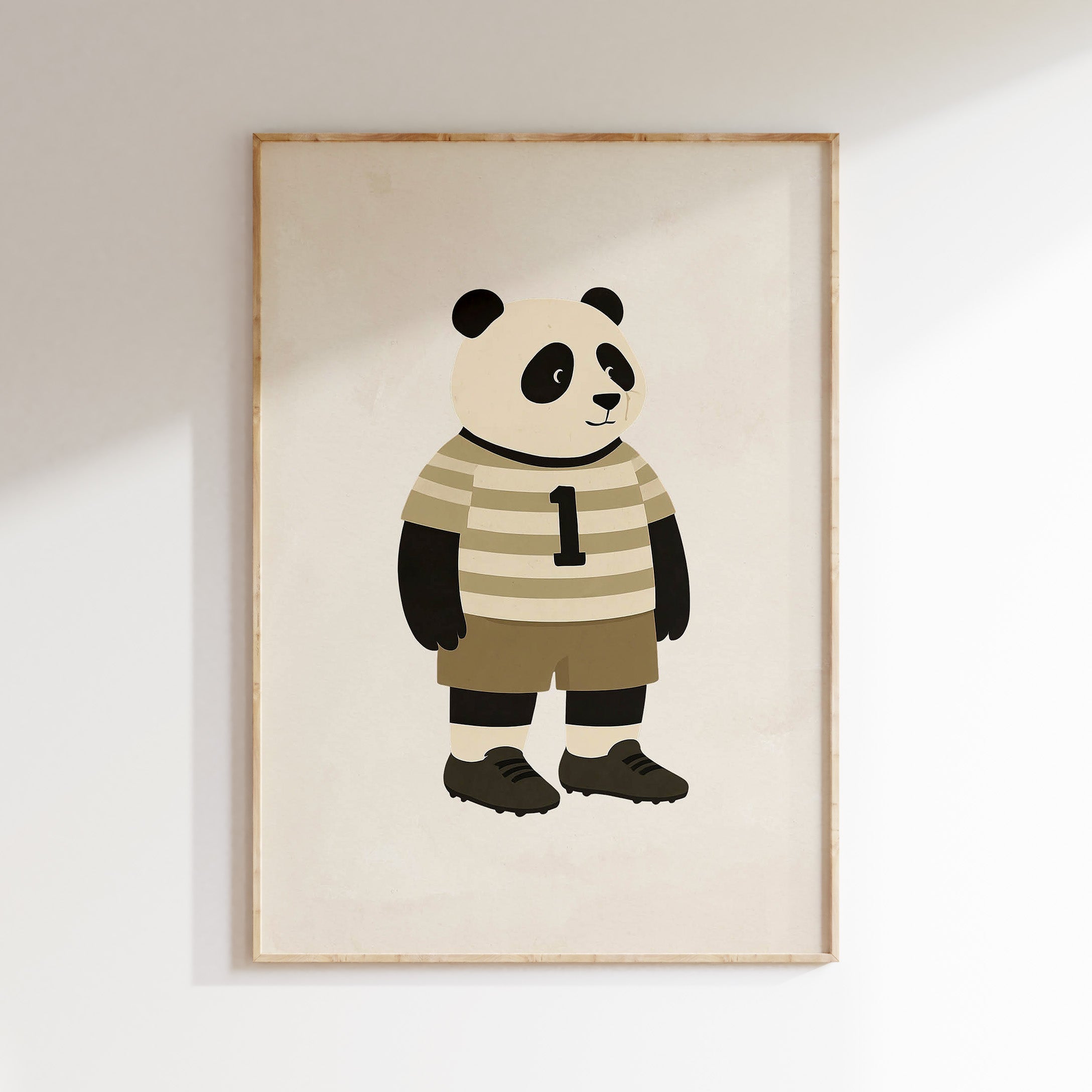 Kinderkamer poster - Voetbal Panda | Sport