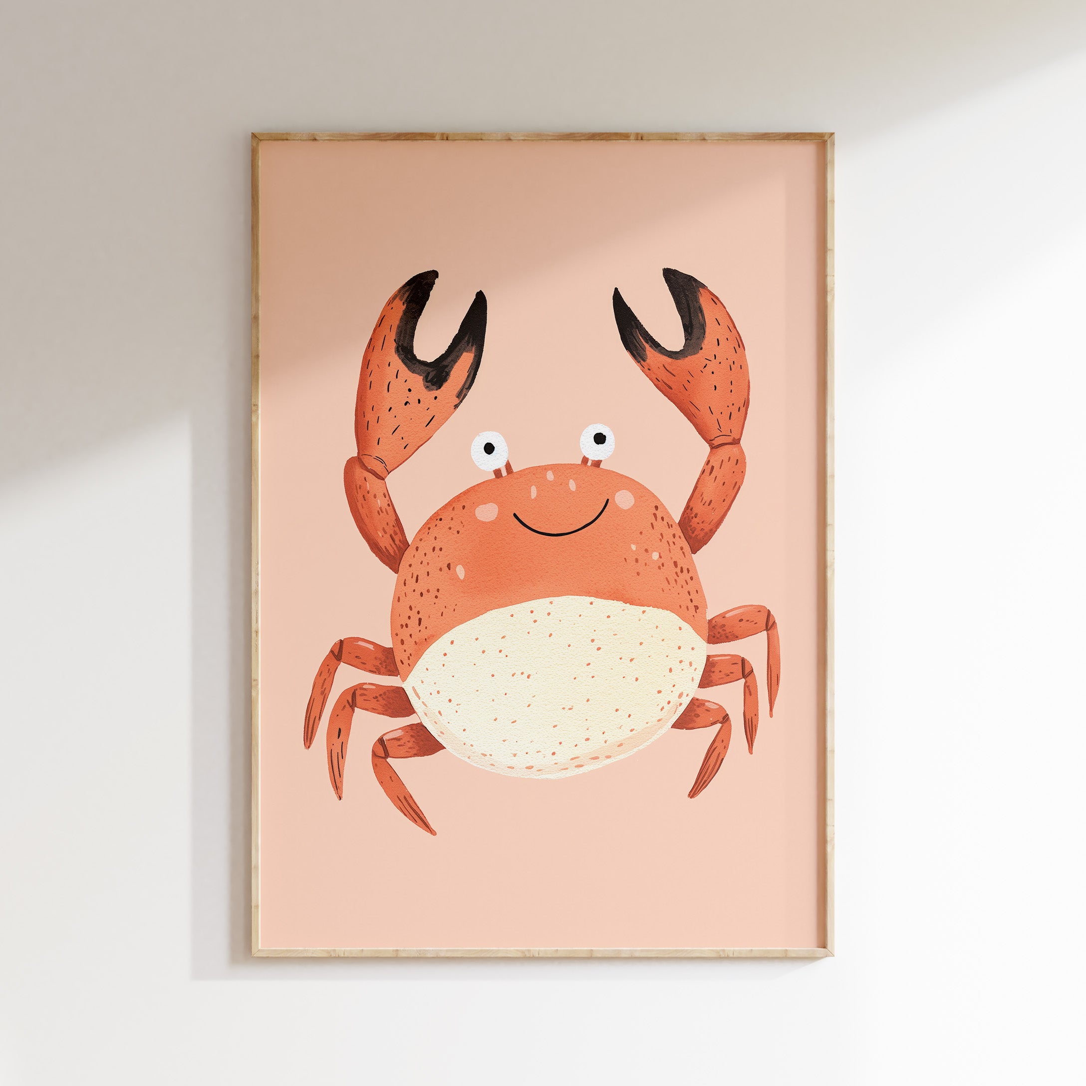 Kinderkamer print - Blije krab