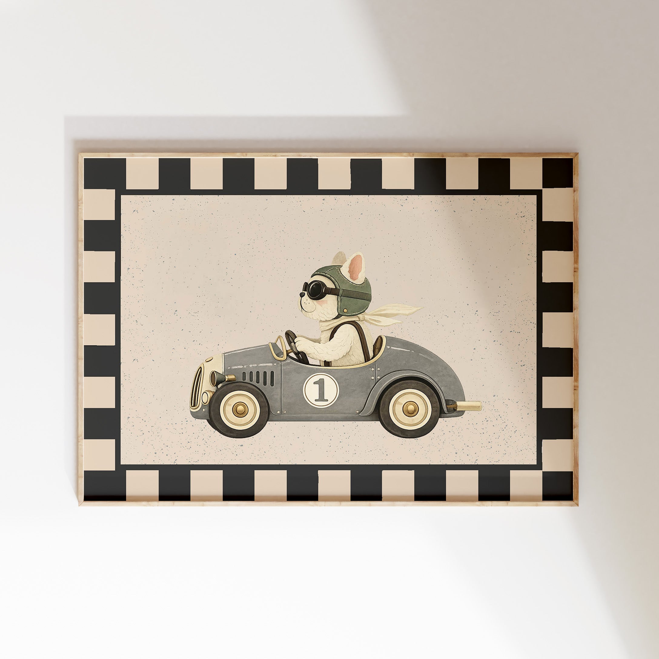 Kinderkamer poster - Raceauto bulldog