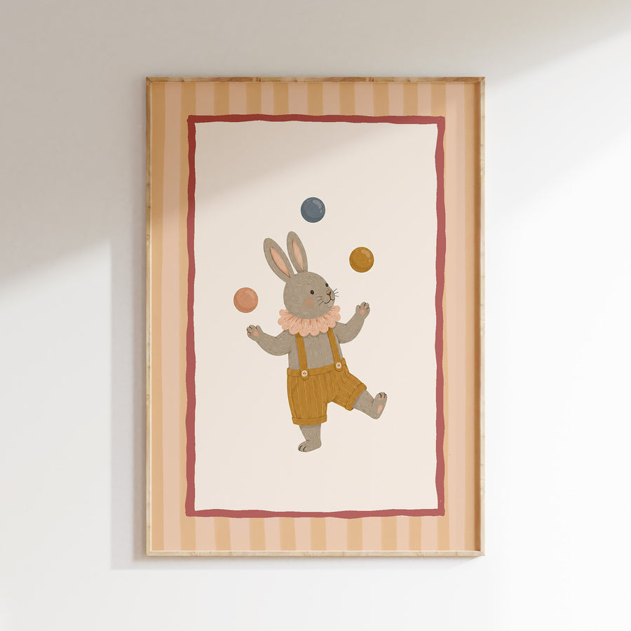 Kinderkamer poster - Circus konijn